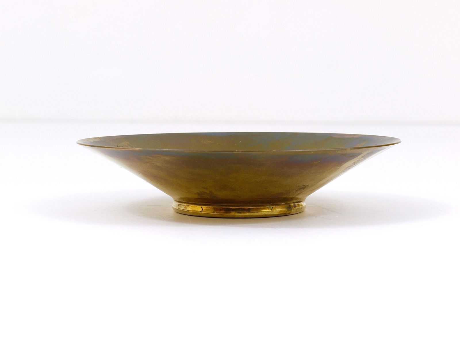 Carl Auböck II Brass Tray, Bowl, Vide Poche, Maria Theresia Coin, Austria, 1950s photo vinterior