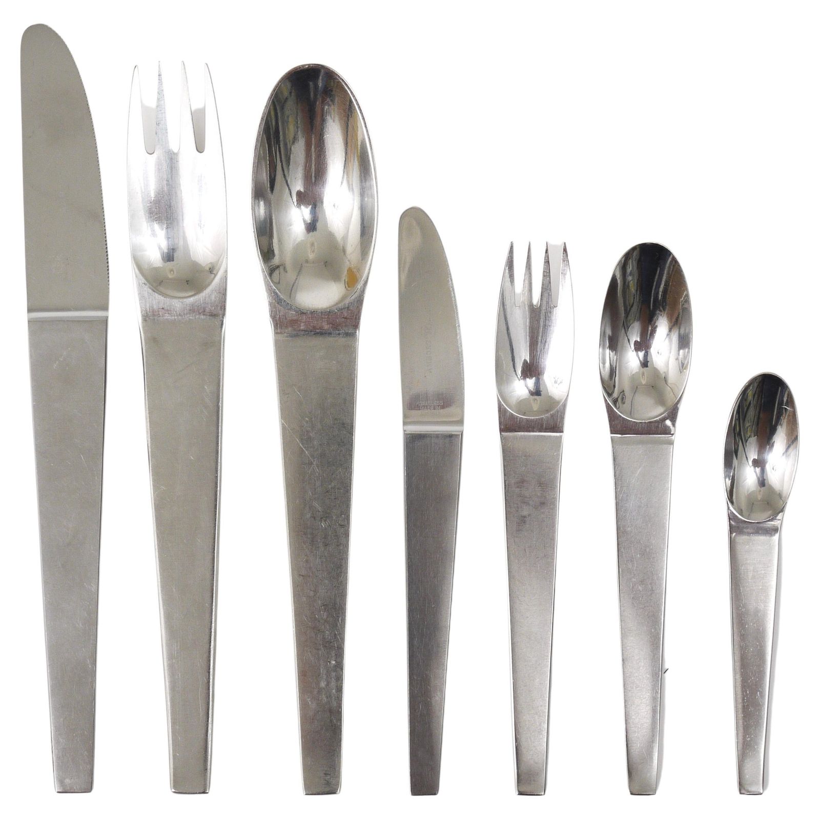 Carl Auböck 2060 Flatware, 42 Pcs., Complete For 6 Persons, Amboss Austria, 1950