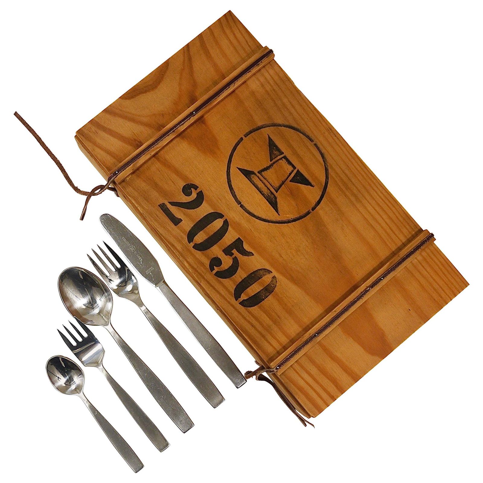 Boxed Helmut Alder Amboss 2050 Flatware Cutlery For Six, 30 Pcs., Austria, 1950s