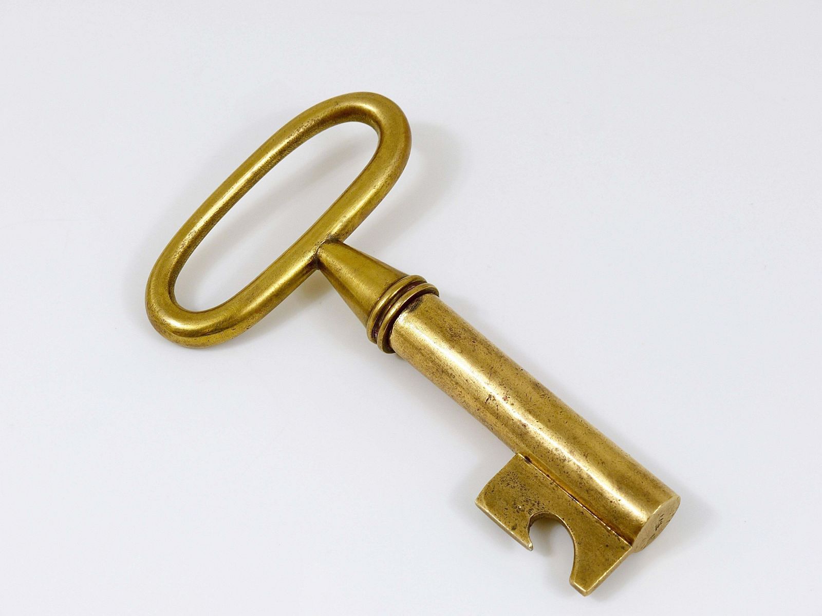 Carl Aubock Big Brass Key Cork Screw, Bottle Opener, Paperweight, Austria, 1950s photo Home Decor