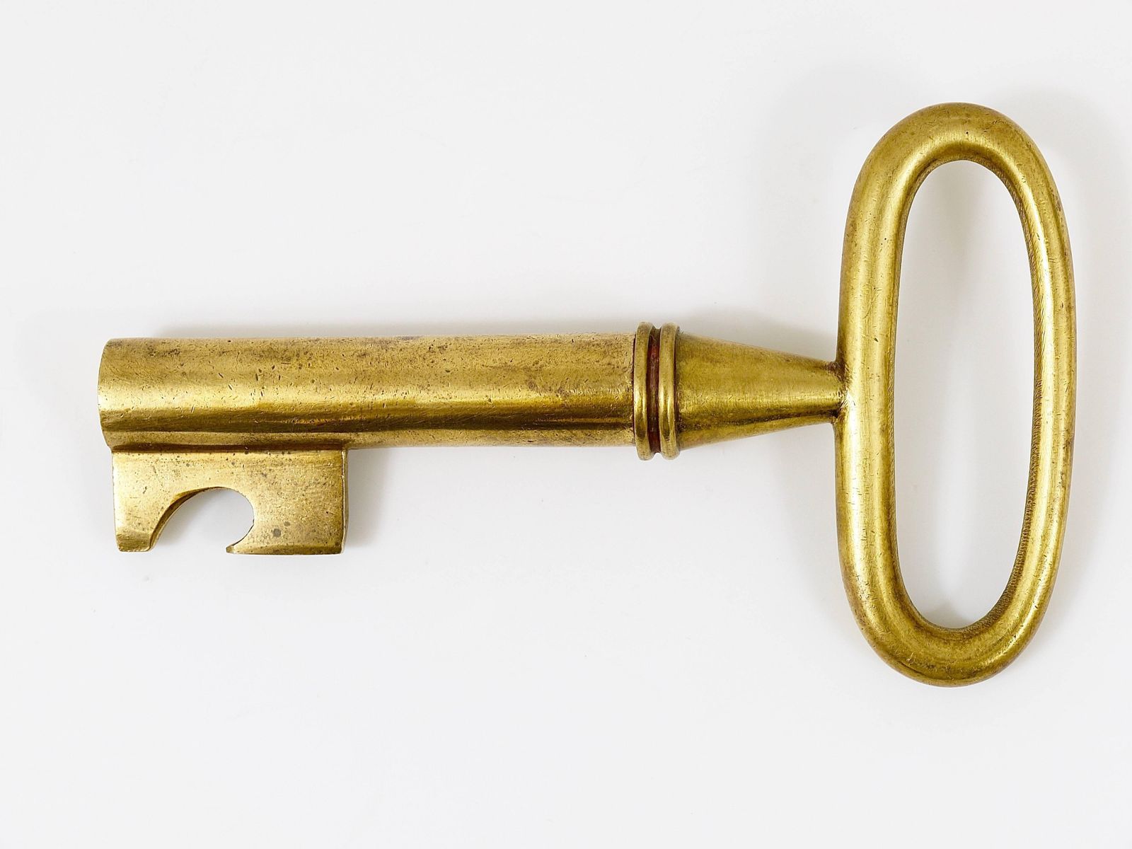 Carl Aubock Big Brass Key Cork Screw, Bottle Opener, Paperweight, Austria, 1950s photo 790.0