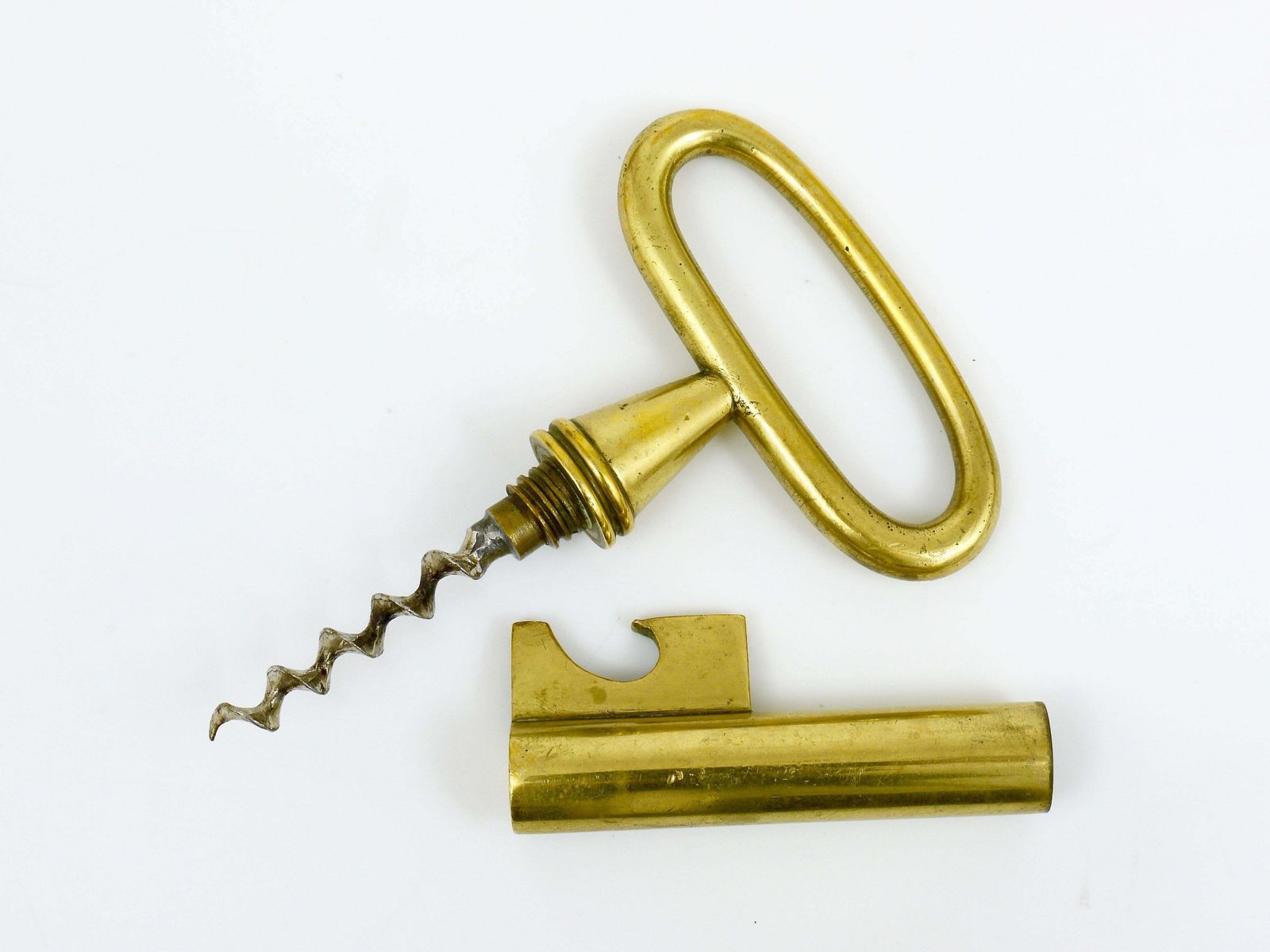 Carl Aubock Big Brass Key Cork Screw, Bottle Opener Paperweight, Austria, 1950s photo Home Decor