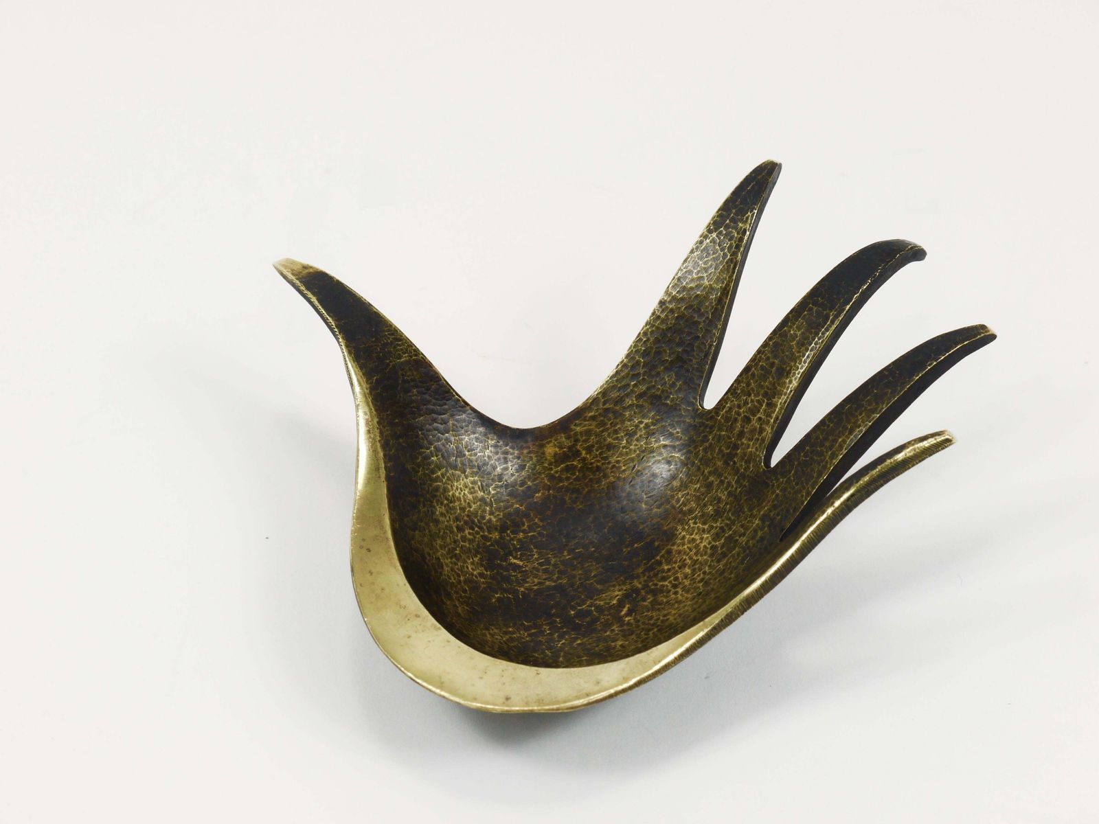 photo furniture Walter Bosse Sculptural Brass Hand Bowl Or Ashtray, Herta Baller, Austria, 1950s