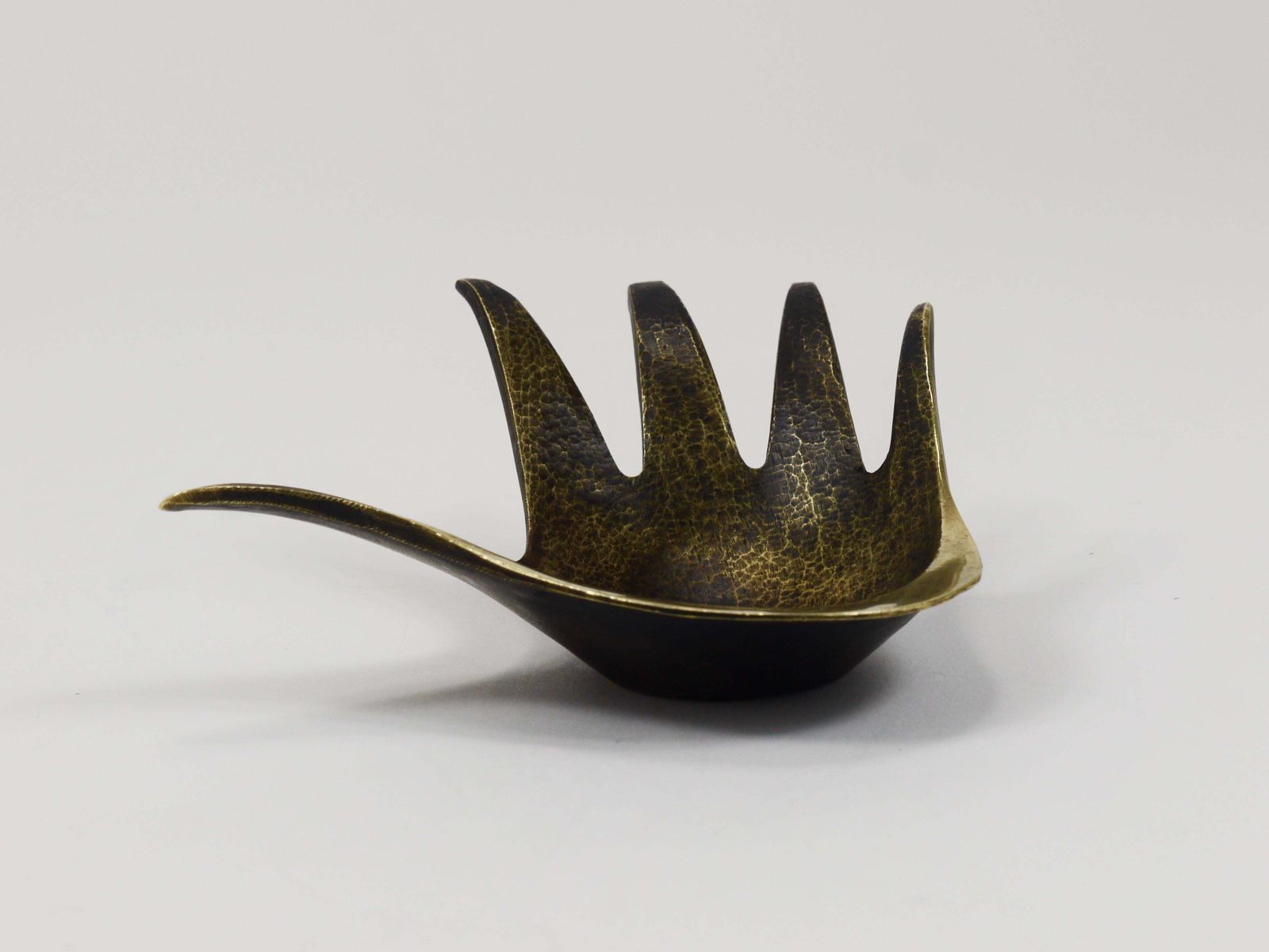 Home Decor Walter Bosse Sculptural Brass Hand Bowl Or Ashtray, Herta Baller, Austria, 1950s photo
