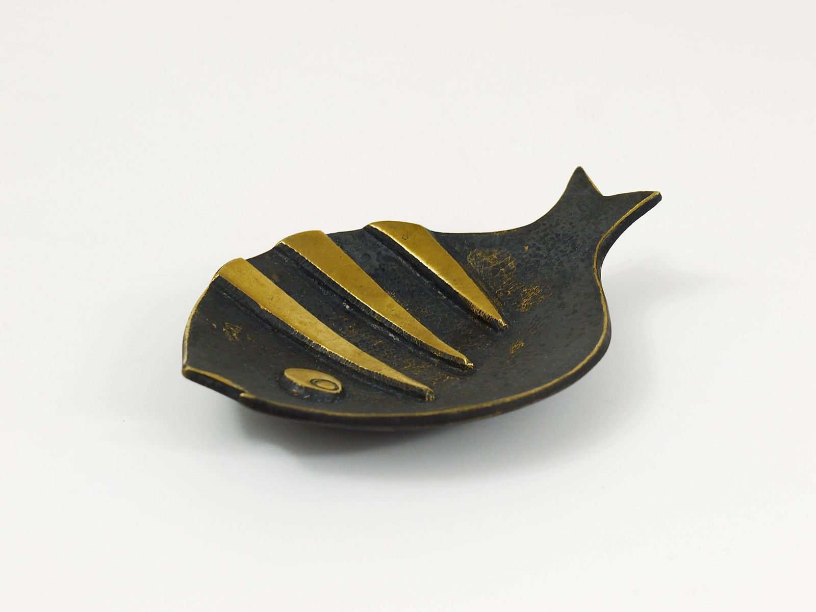 Walter Bosse Fish Mid Century Brass Bowl Ashtray Herta Baller, Austria, 1950s photo Home Decor