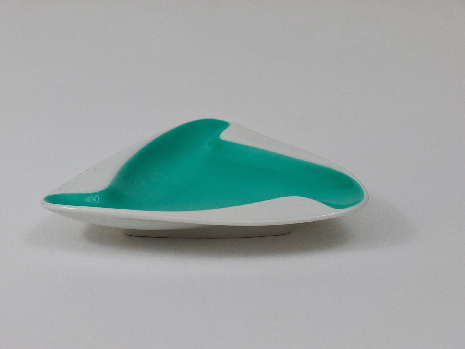 Augarten Vienna Turquoise Midcentury Fine Porcelaine Ashtray, Austria, 1950s photo buy