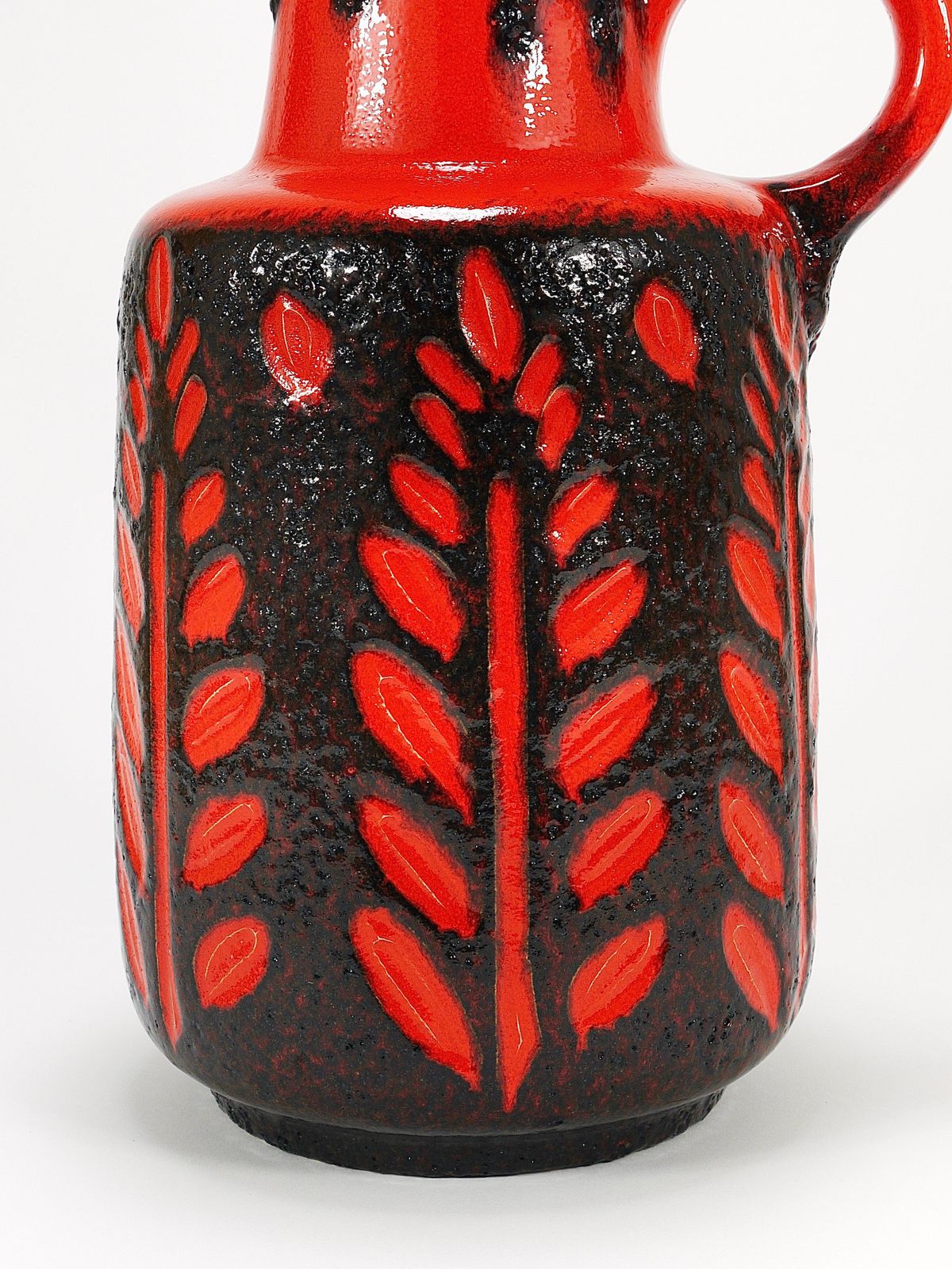 Tall Fat Lava Art Pottery Floor Vase By Scheurich, Western Germany, 1970s photo Home Decor