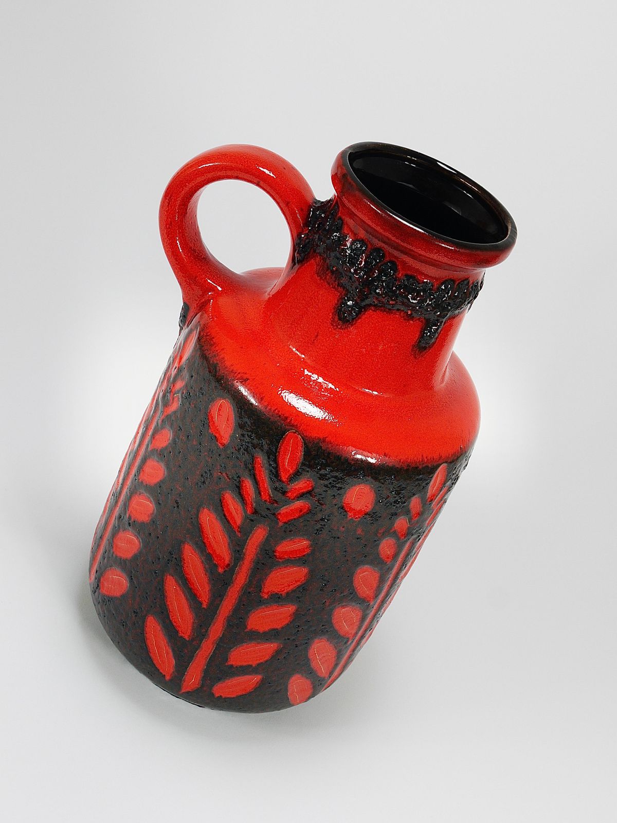 photo for sale Tall Fat Lava Art Pottery Floor Vase By Scheurich, Western Germany, 1970s