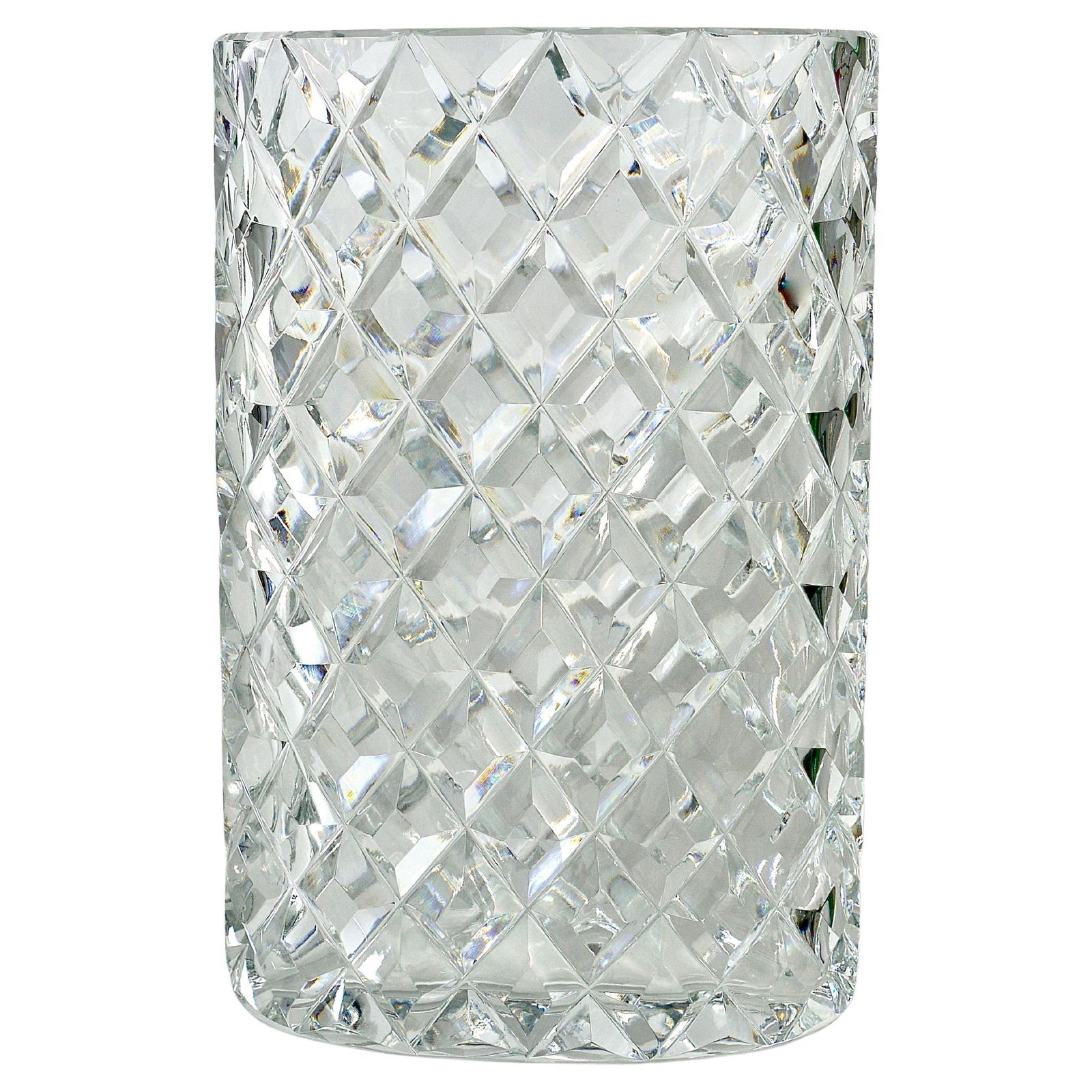 Sparkling Facetted Crystal Glass Vase By Claus Josef Riedel, Austria, 1970s