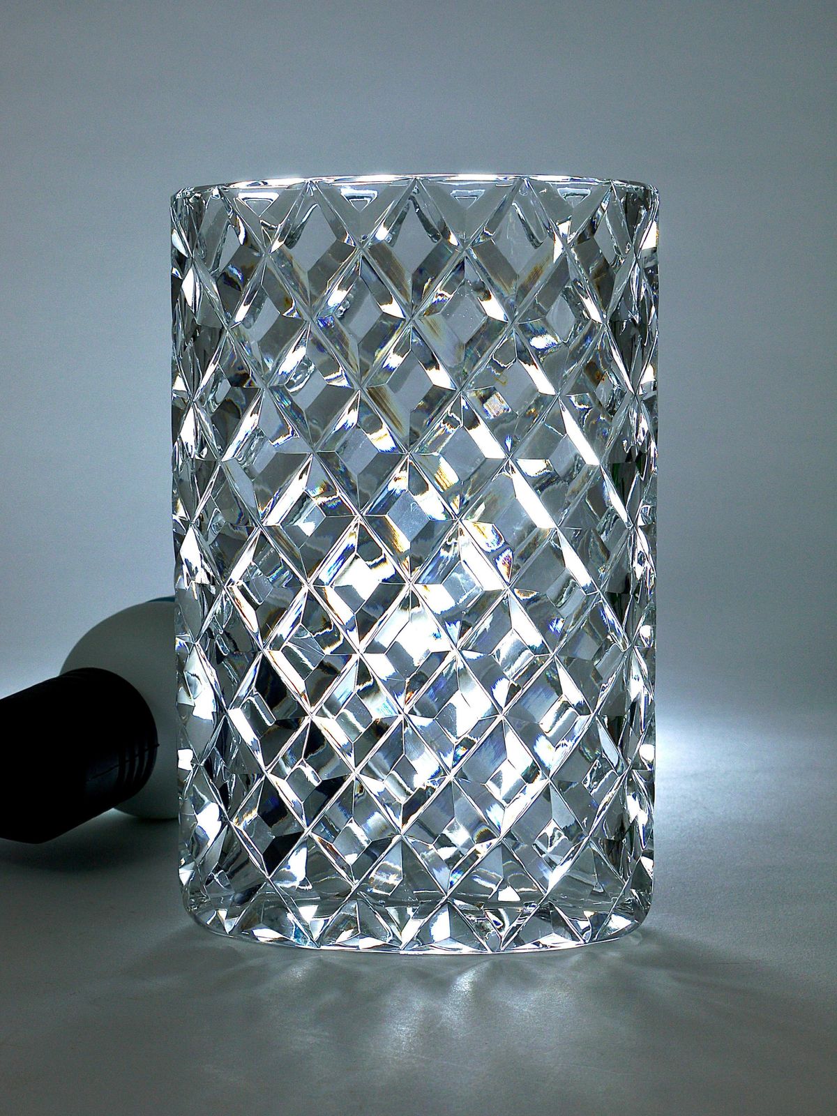 Sparkling Facetted Crystal Glass Vase By Claus Josef Riedel, Austria, 1970s photo for sale