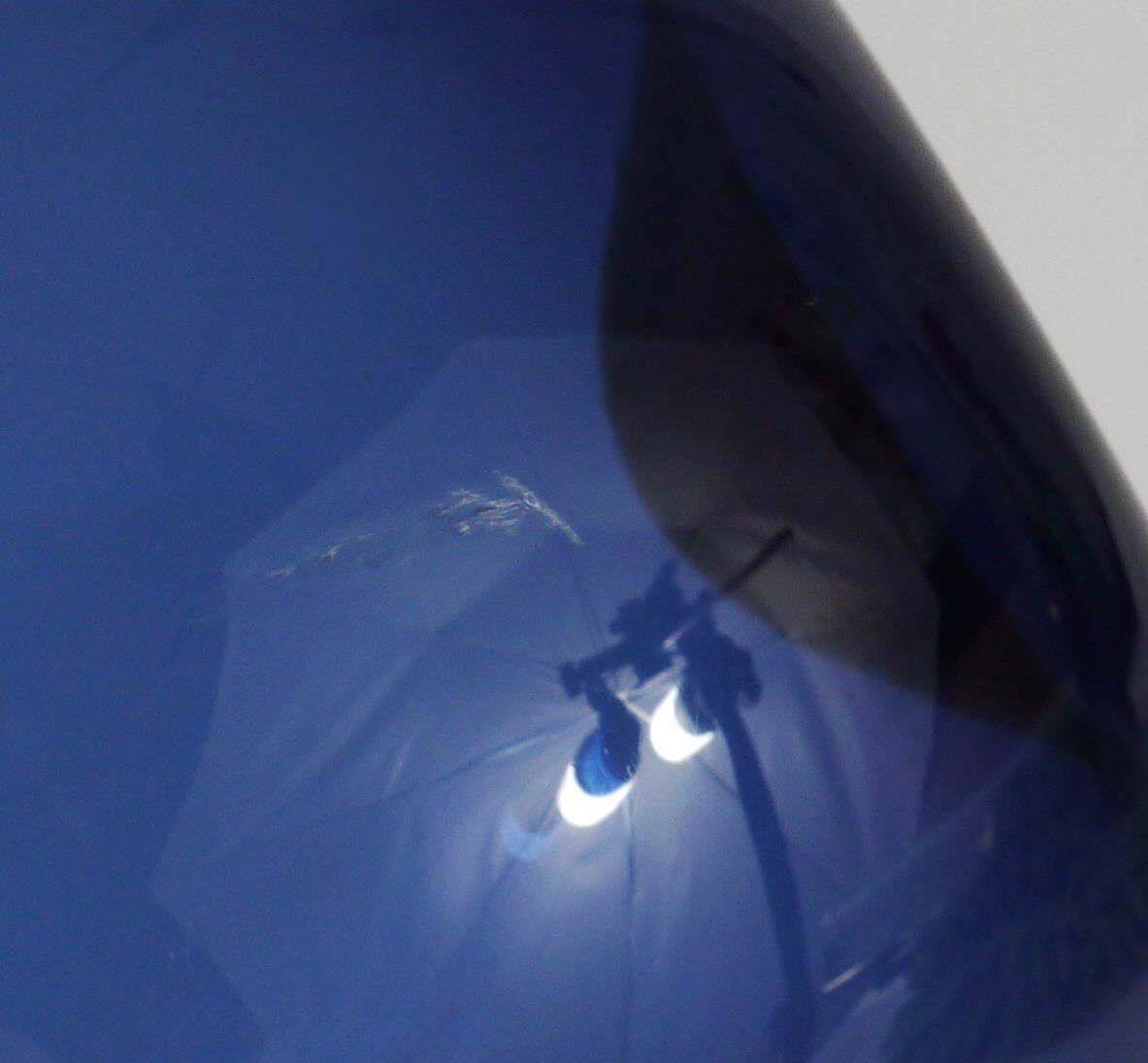 photo furniture Signed Blue Timo Sarpaneva Pullo Bird Bottle Glass Vase, Iittala, Finland, 1950s