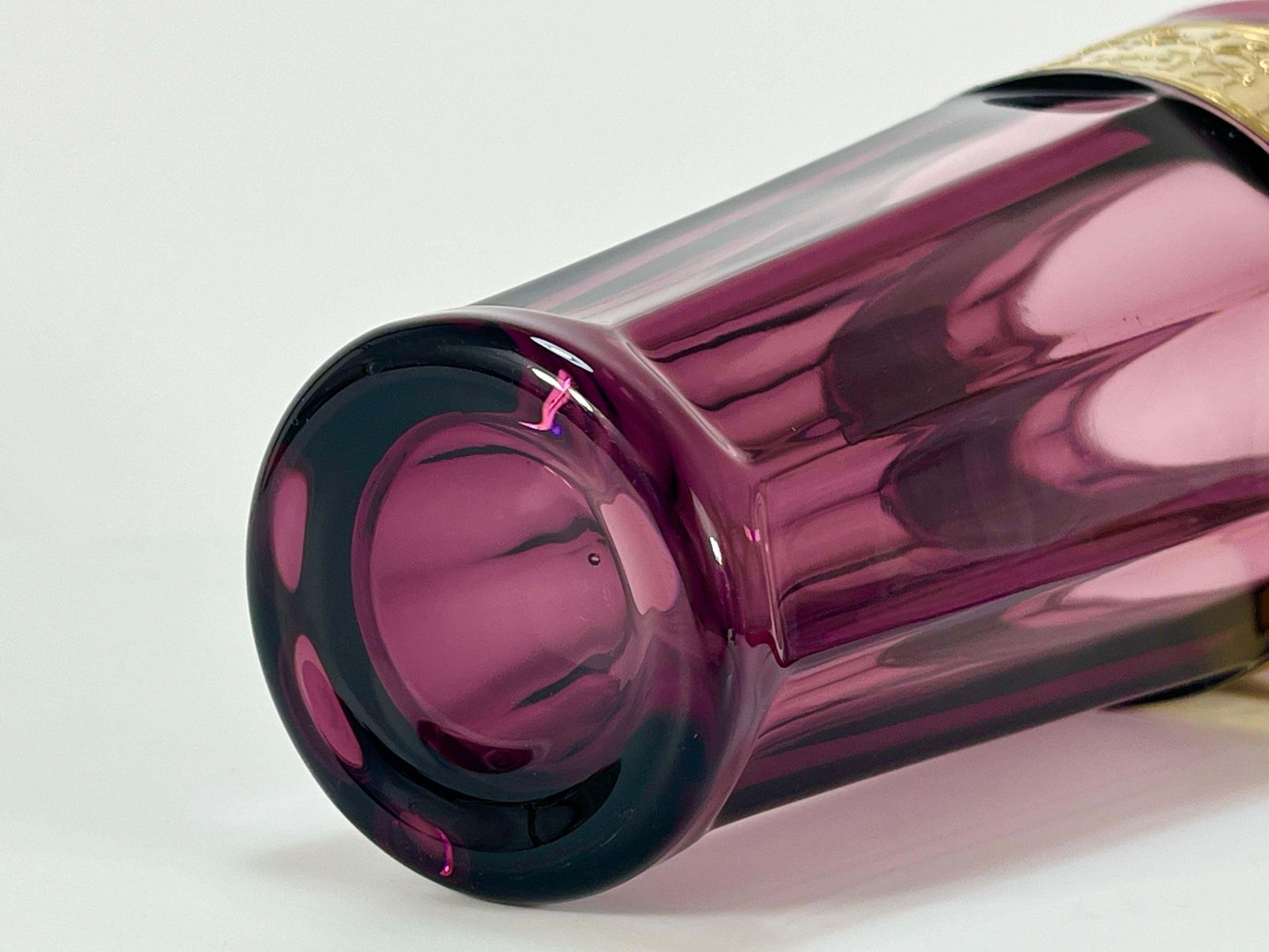 Ludwig Moser Art Deco Amethyst Crystal Glass Vase, Fipop Series, Karlsbad, 1920s photo furniture
