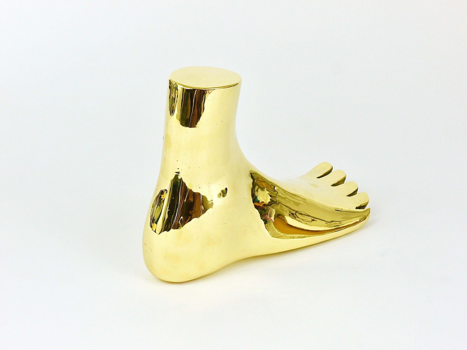 photo buy Carl Auböck Monumental Lifesize Brass Foot Sculpture, Werkstätte Auböck, Austria