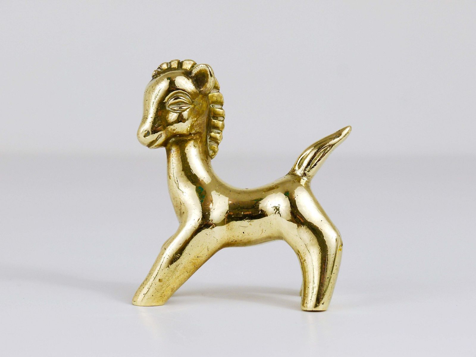 Walter Bosse Mid Century Horse Brass Figurine, Hertha Baller, Austria, 1950s photo Home Decor