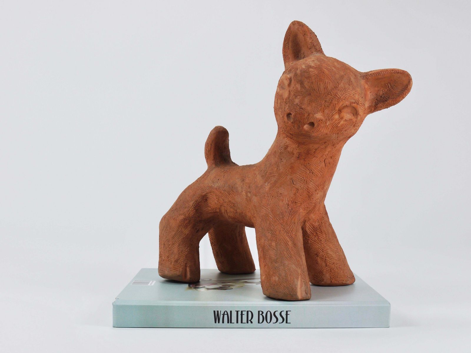 Walter Bosse Large Baby Deer Pottery Ceramic Sculpture, Austria, 1920s photo for sale