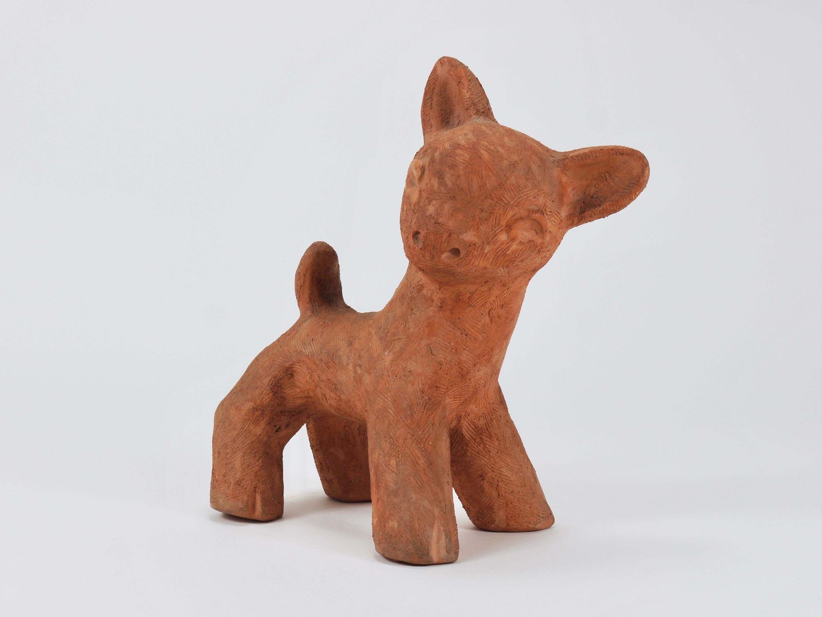 Walter Bosse Large Baby Deer Pottery Ceramic Sculpture, Austria, 1920s photo vinterior