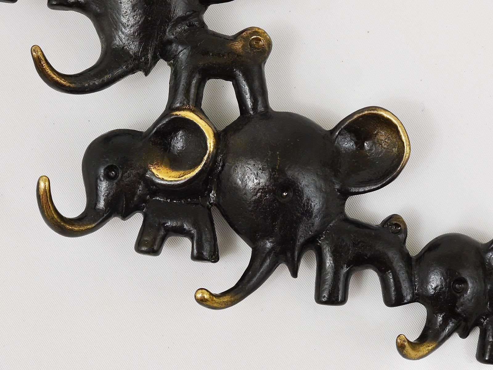 Walter Bosse Elephants Brass Key Hanger By Herta Baller, Austria, 1950s photo furniture