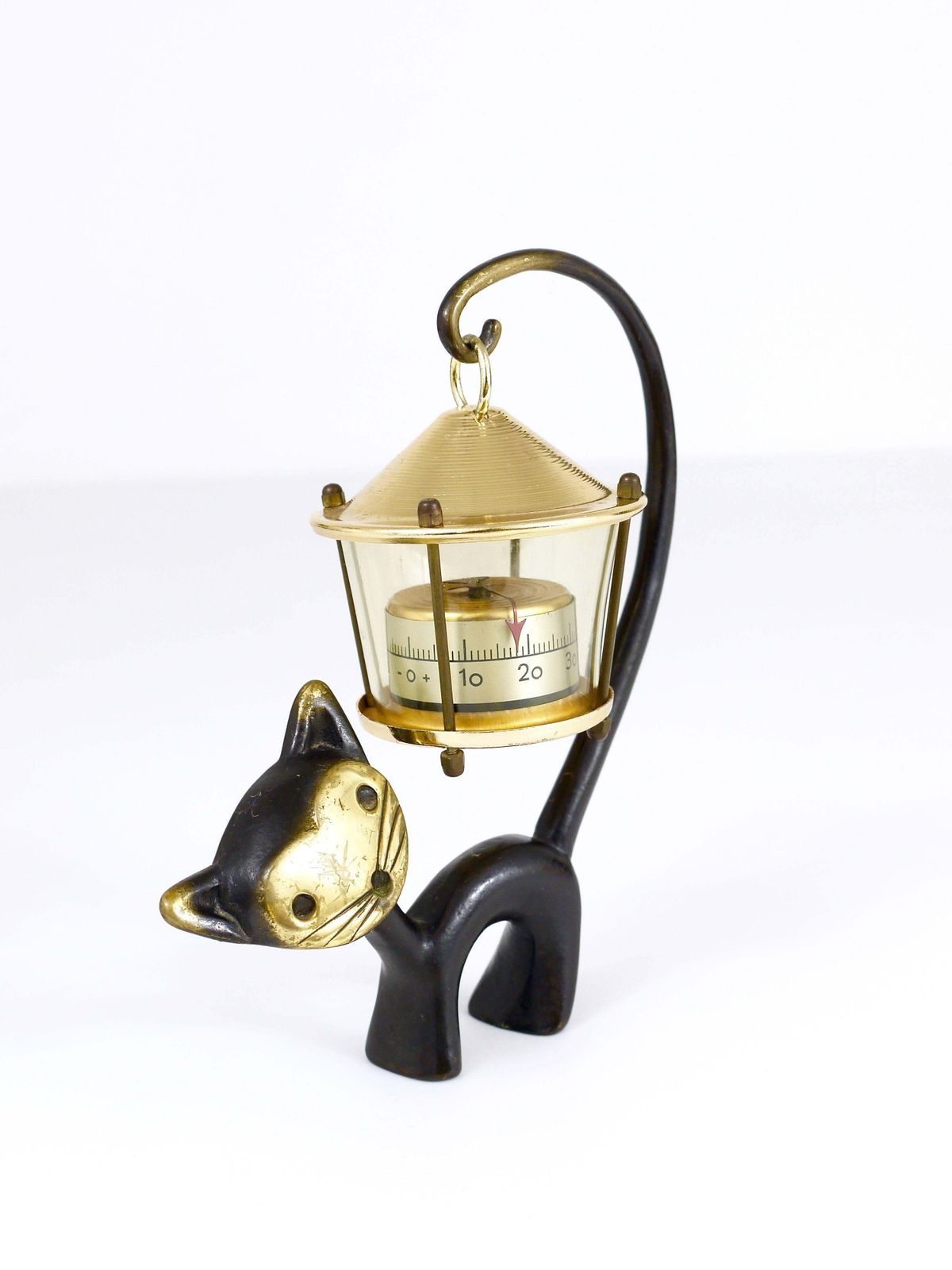 Walter Bosse Cat Figurine With Thermometer, Herta Baller Austria, 1950s photo 339.0