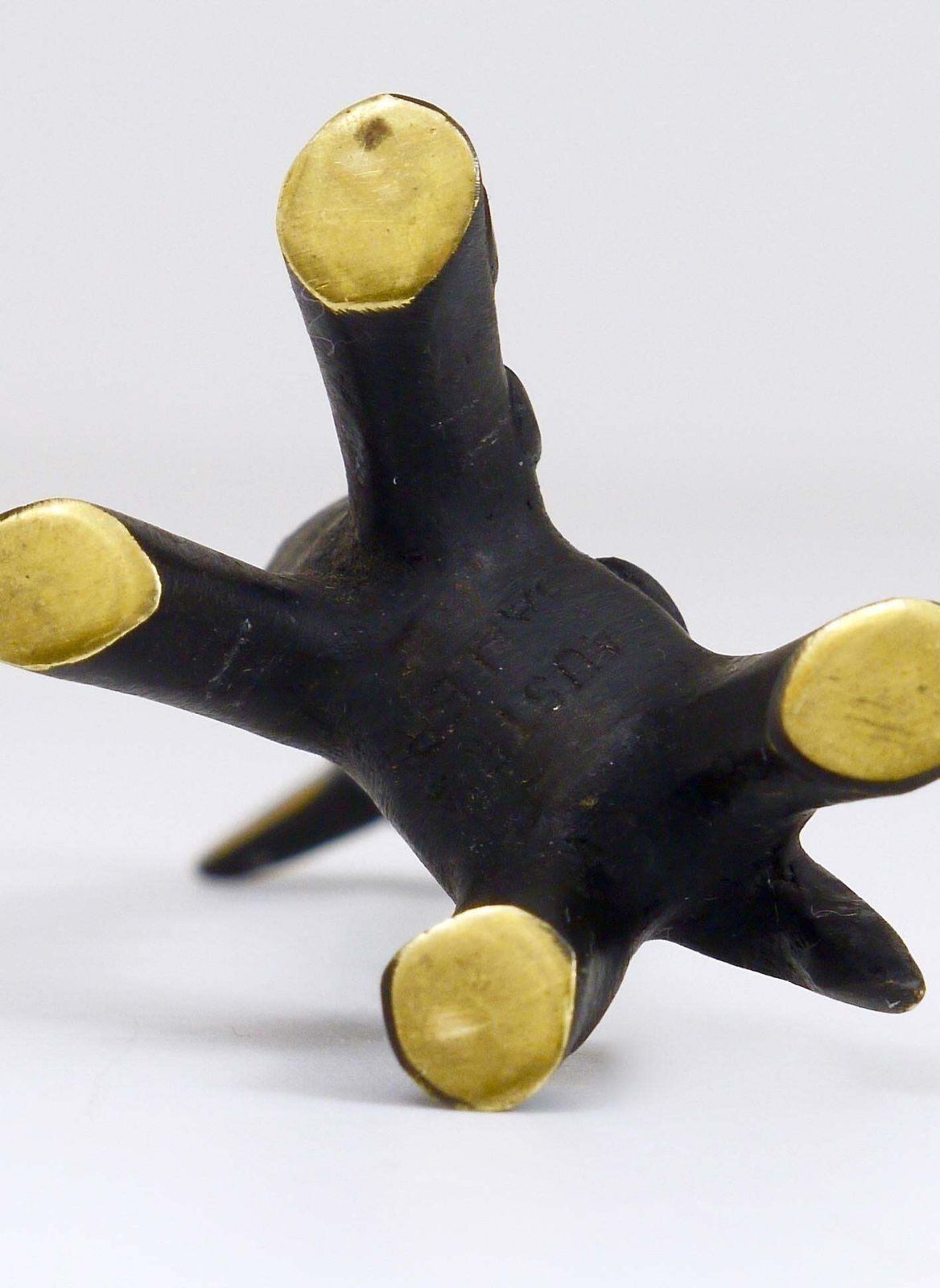 Walter Bosse Brass Giraffe Sculpture Figurine, Herta Baller, Austria, 1950s photo furniture