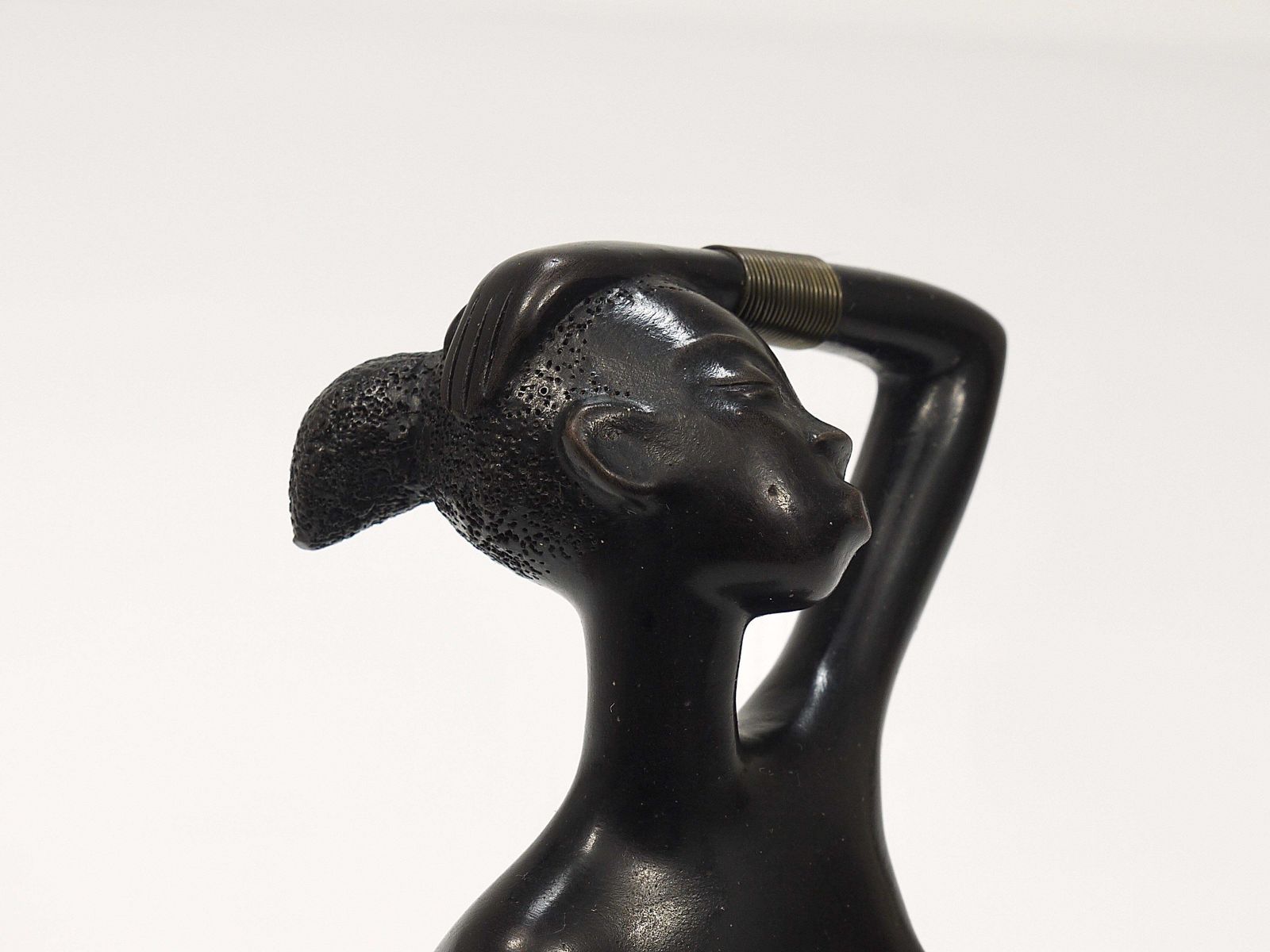 African Woman Figurine Sculpture By Leopold Anzengruber, Vienna, Austria, 1950s photo 556.0