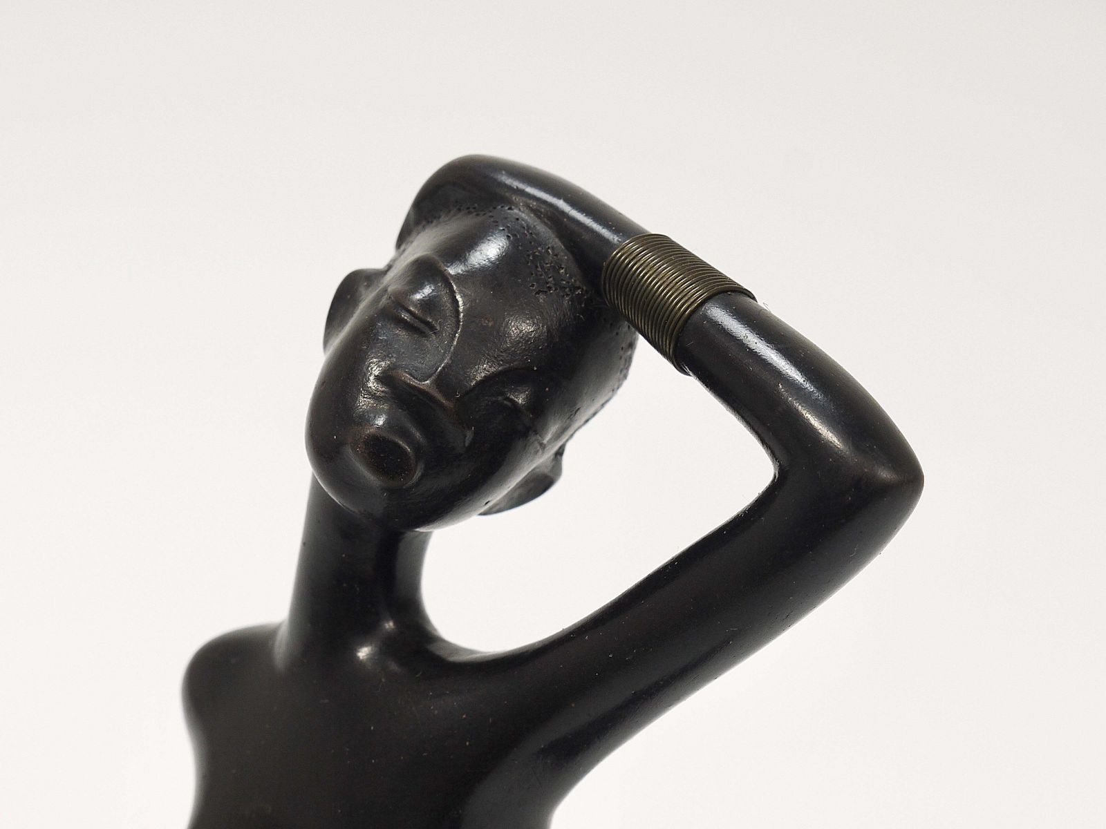 African Woman Figurine Sculpture By Leopold Anzengruber, Vienna, Austria, 1950s photo buy