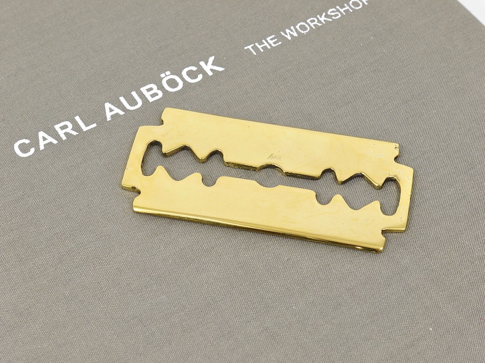 Carl Auböck Handcrafted Razor Blade Brass Paperweight #5378, Austria photo for sale