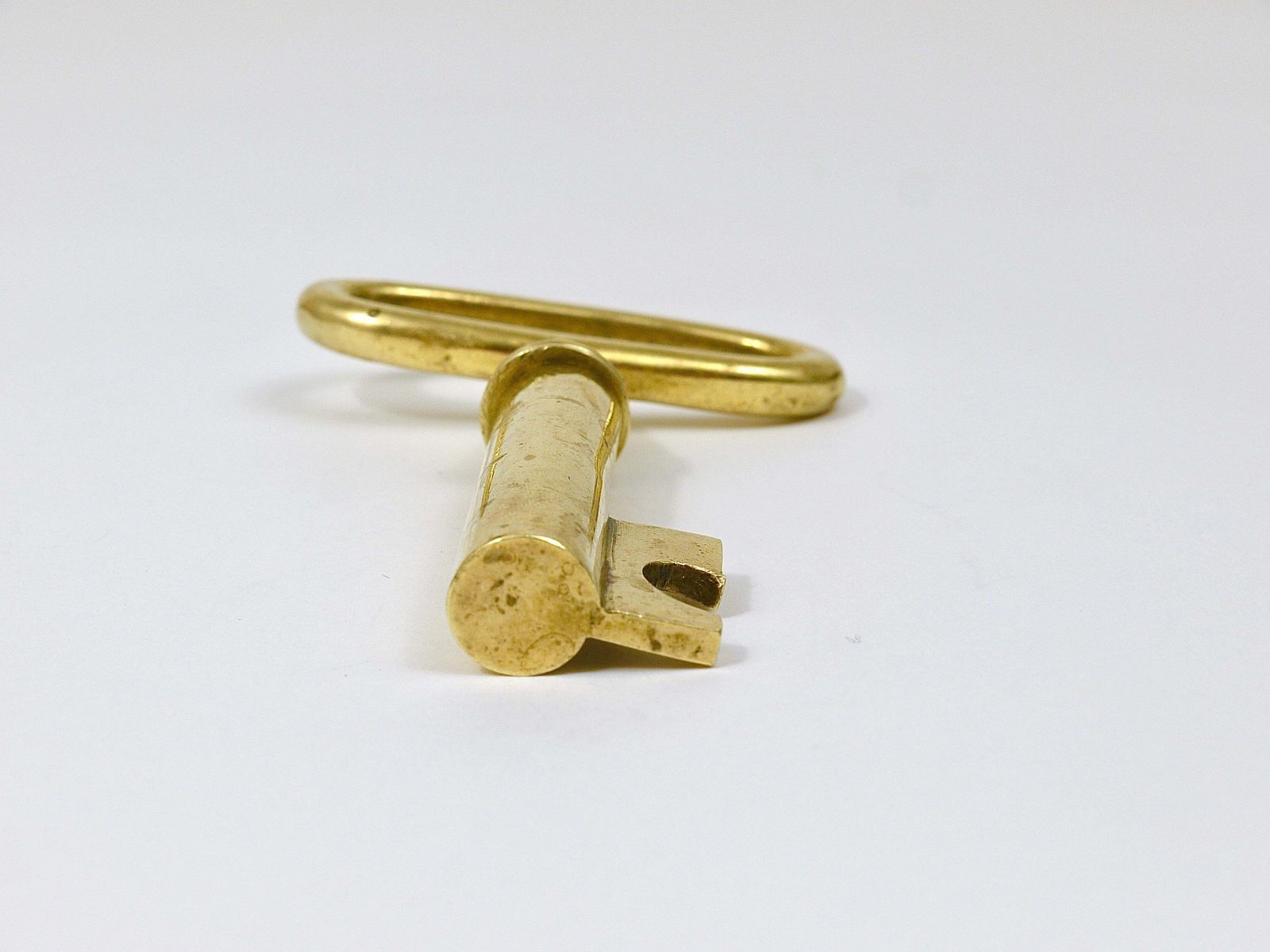 Carl Aubock Big Brass Key Cork Screw, Bottle Opener, Paperweight, Austria, 1950s photo vintage