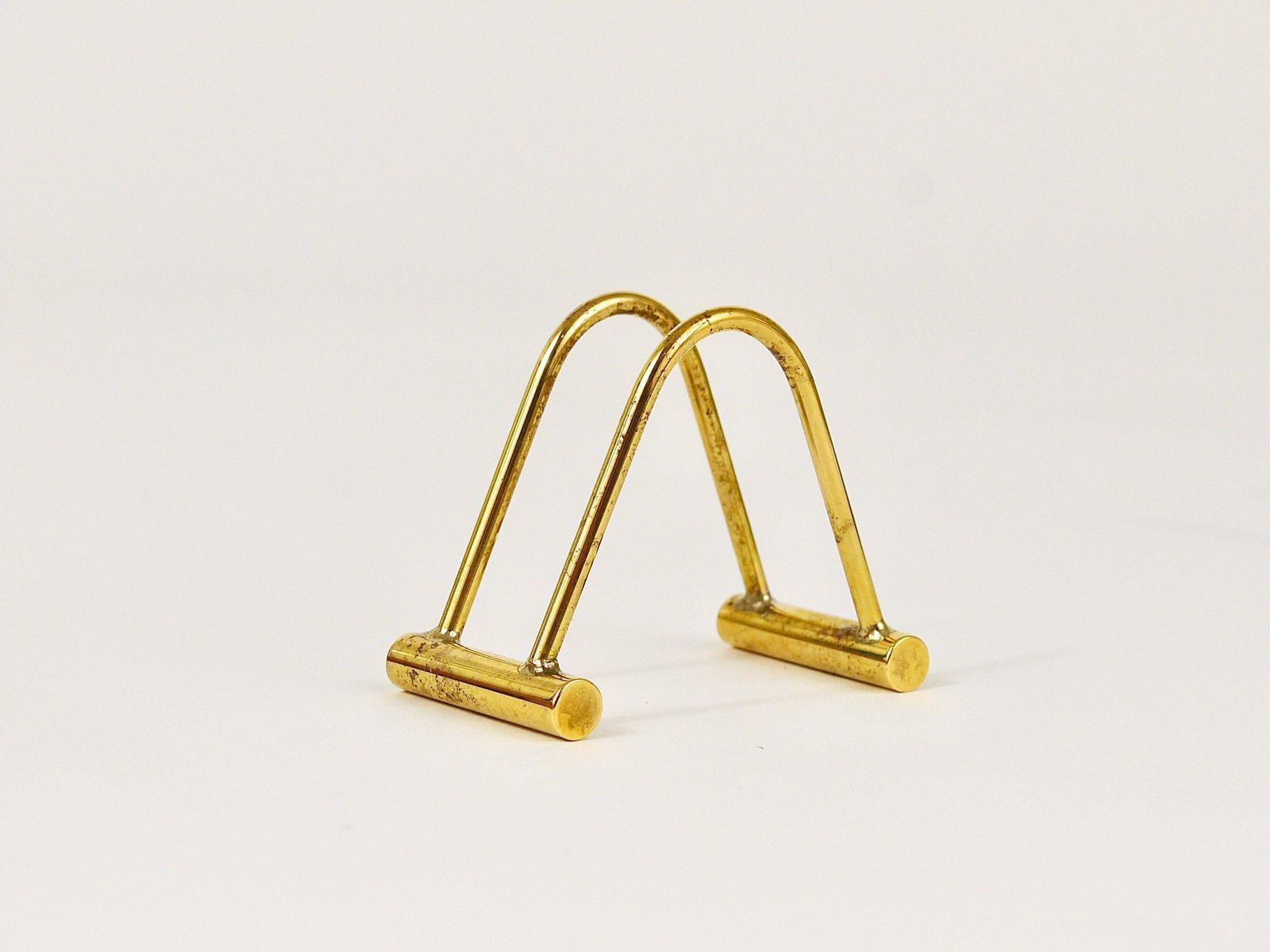 Carl Auböck Up To Three Midcentury Polished Brass Card Holder, Austria, 1950s photo buy