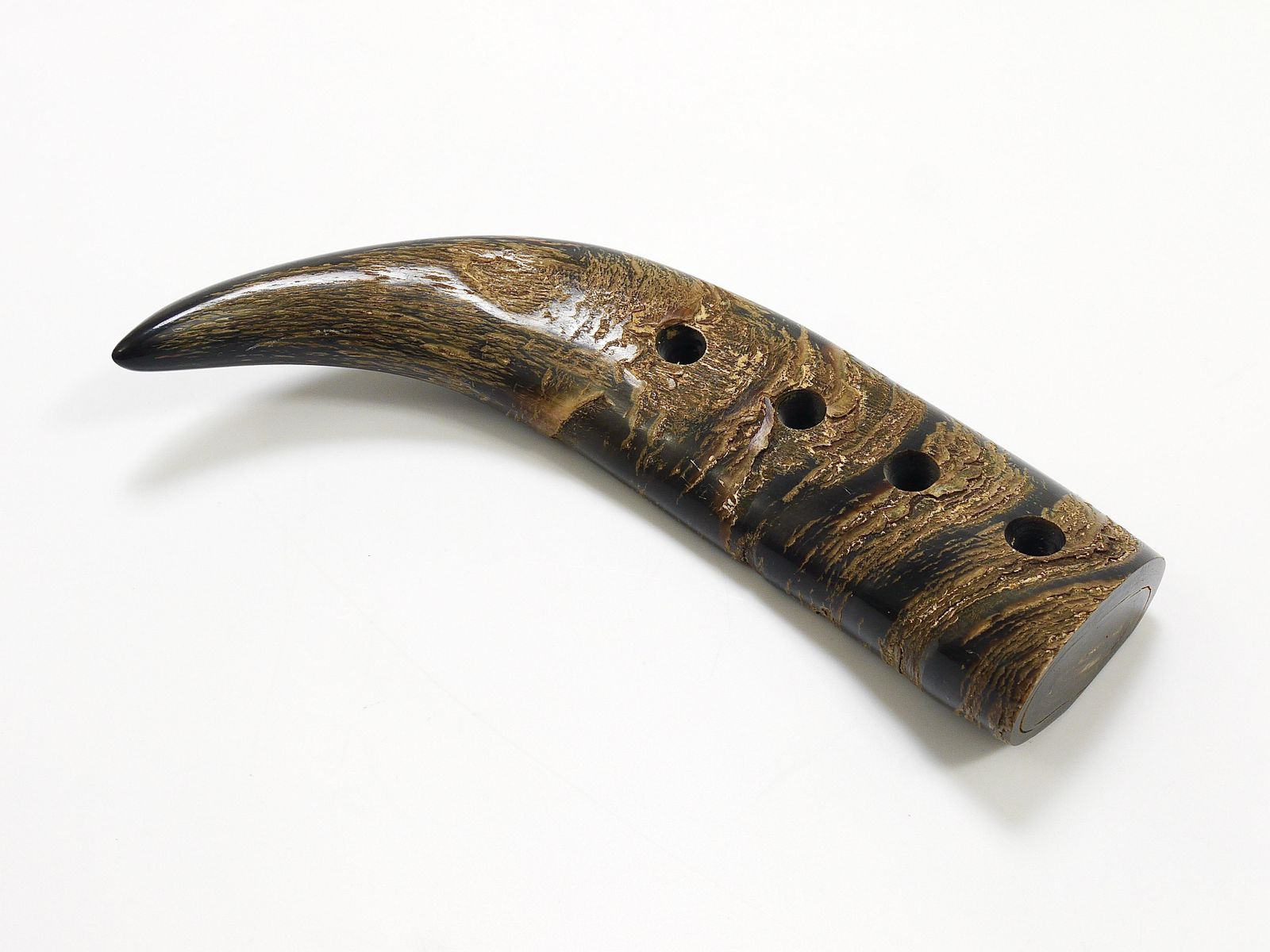1290.0 Carl Aubock Mid Century Horn Desk Pen Holder, Vienna, Austria, 1960s photo