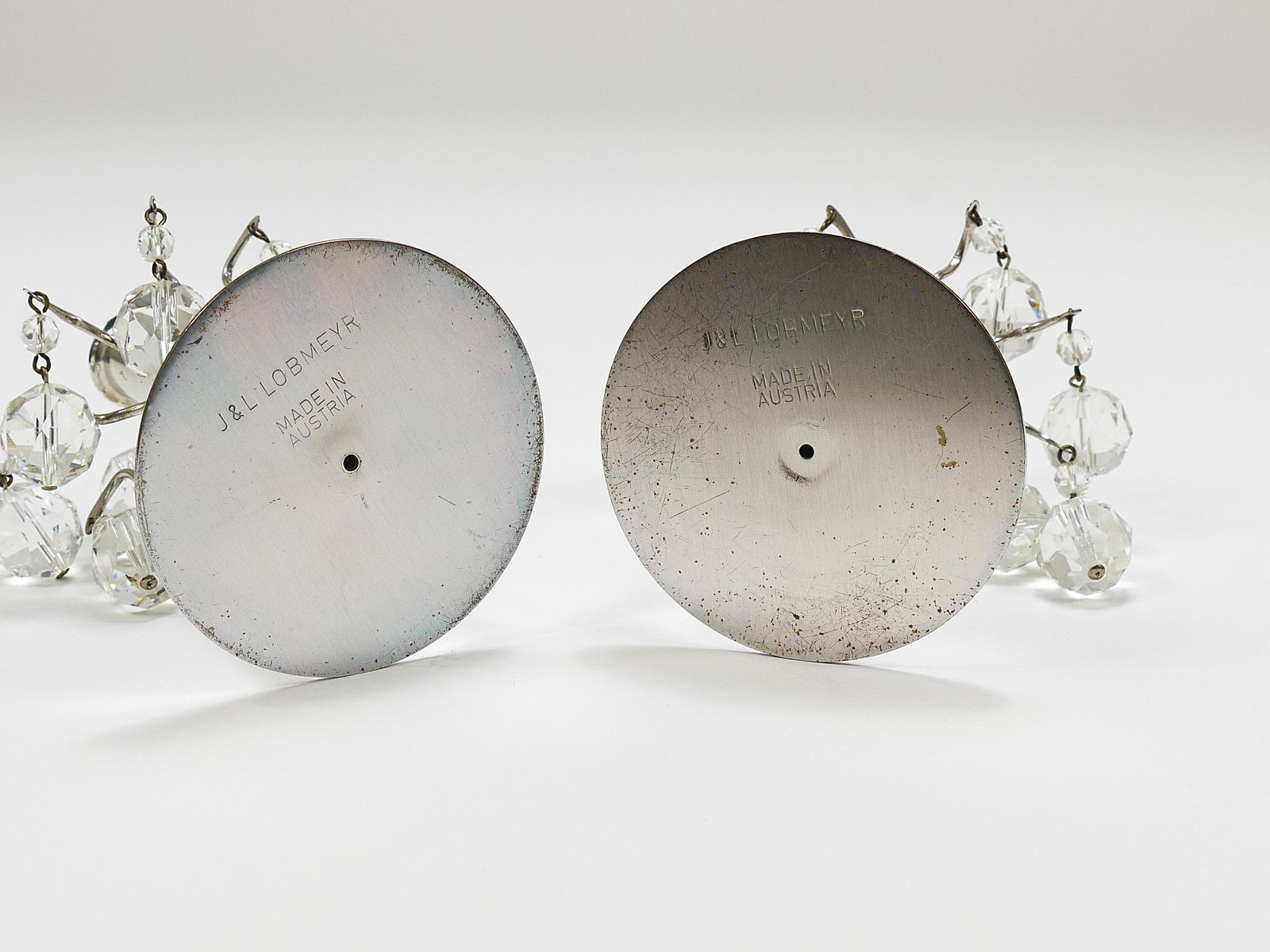 J.L. Lobmeyr „Lights Of Vienna“ Pair Candleholders, Faceted Swarovski Crystals photo 967.0