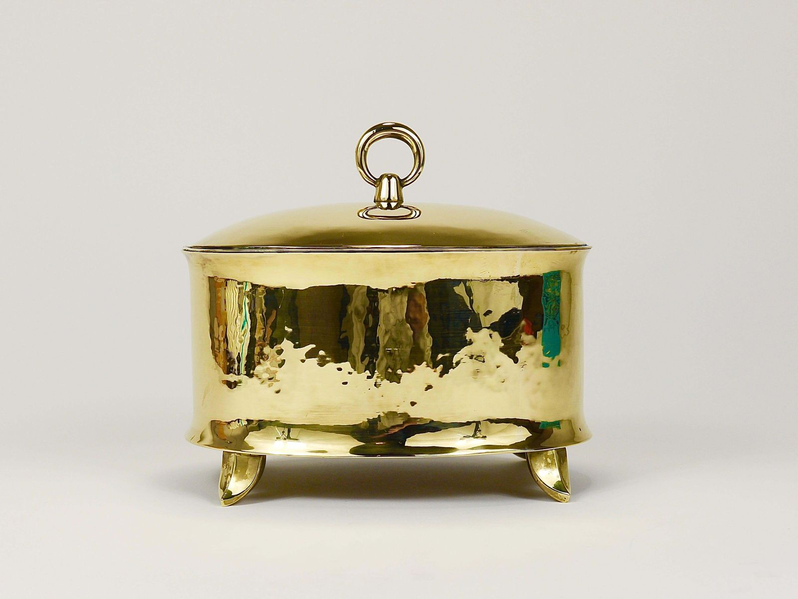 Otto Prutscher Art Nouveau Brass Box Bowl With Lid, Melzer & Neuhardt, 1920s photo Home Decor