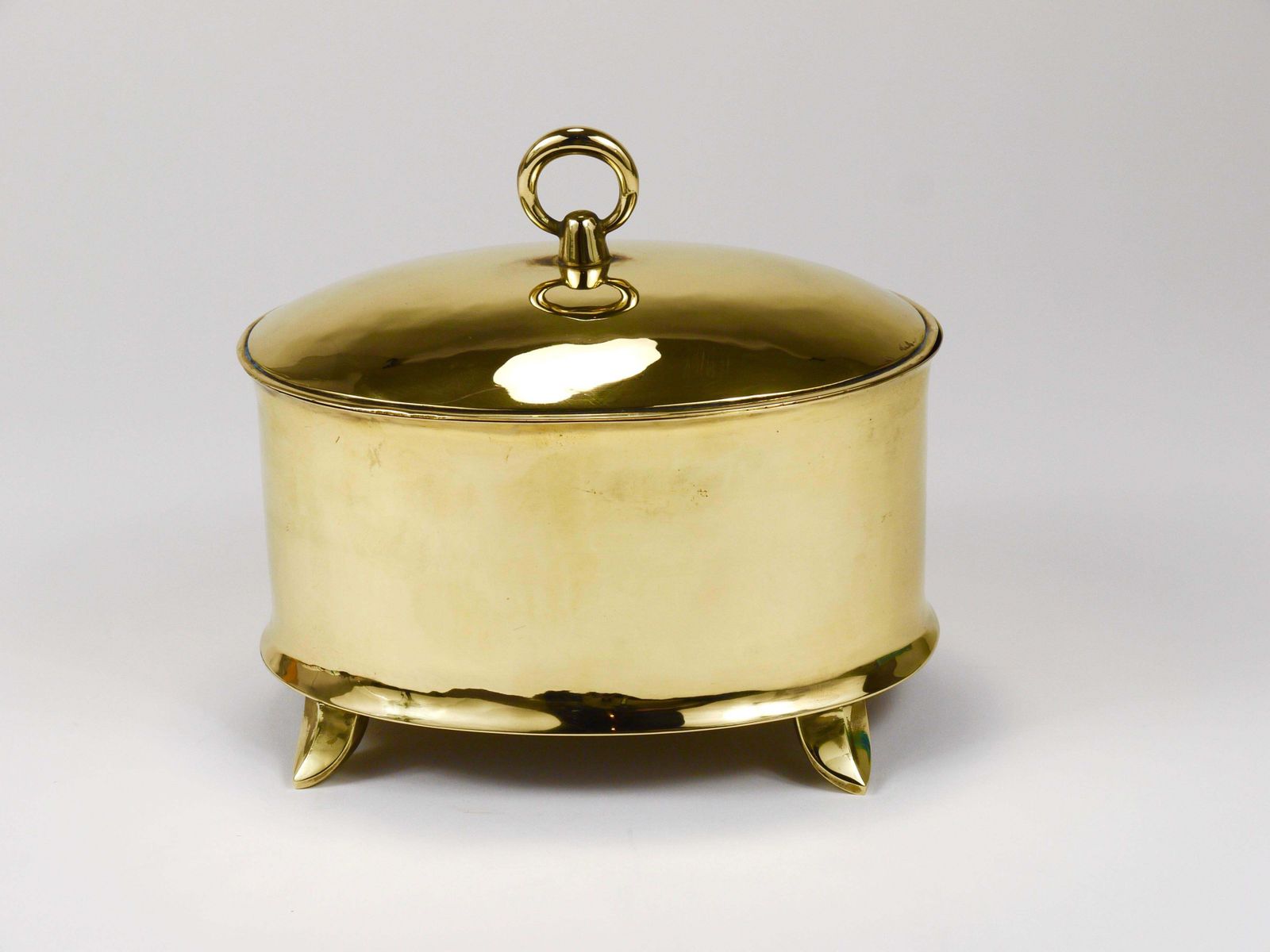 Otto Prutscher Art Nouveau Brass Box Bowl With Lid, Melzer & Neuhardt, 1920s photo 1532.0