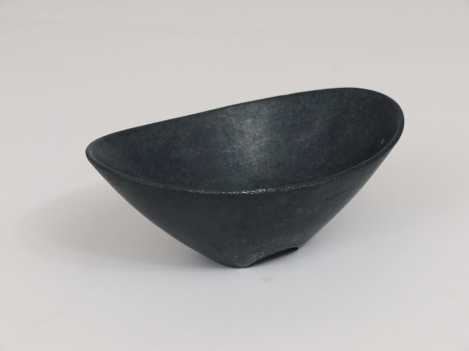 Carl Aubock Midcentury Black Cast Iron Bowl Or Ashtray, Austria, 1950s photo for sale