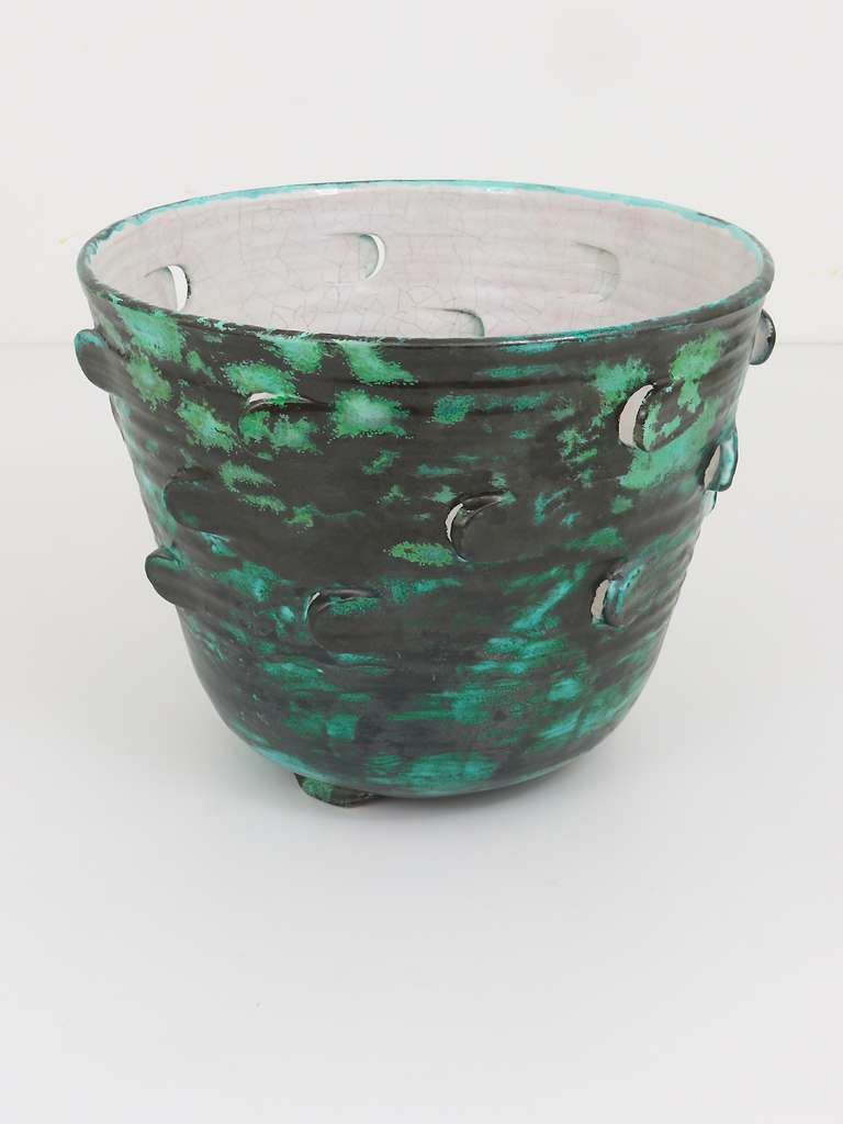 Large Michael Powolny Viennese Art Nouveau Secession Flower Pot, Austria, 1920s photo for sale