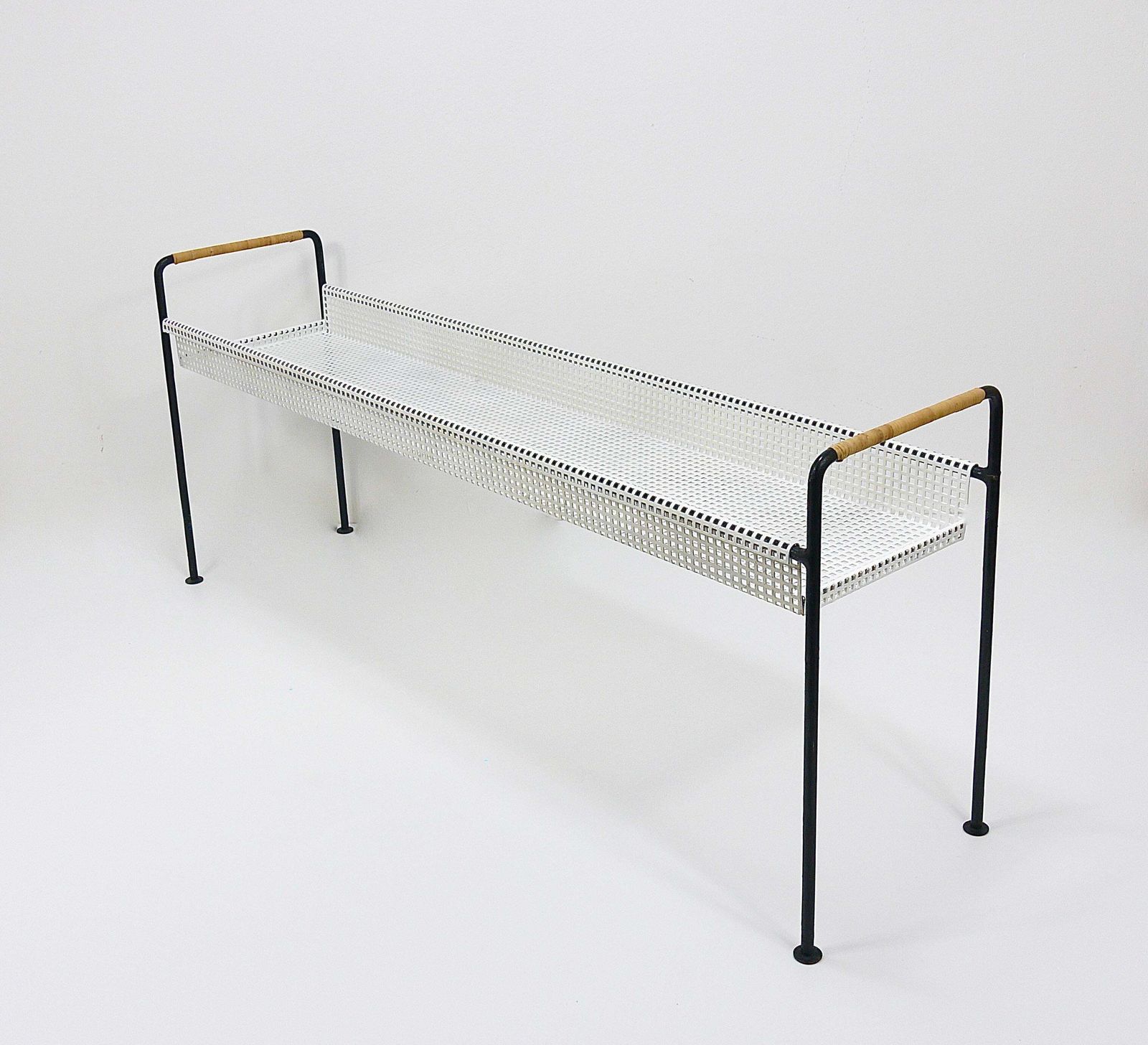 Carl Aubock Jardiniere, Plants Table Or Bench, Flower Trough, Iron & Wicker photo Garden Decor