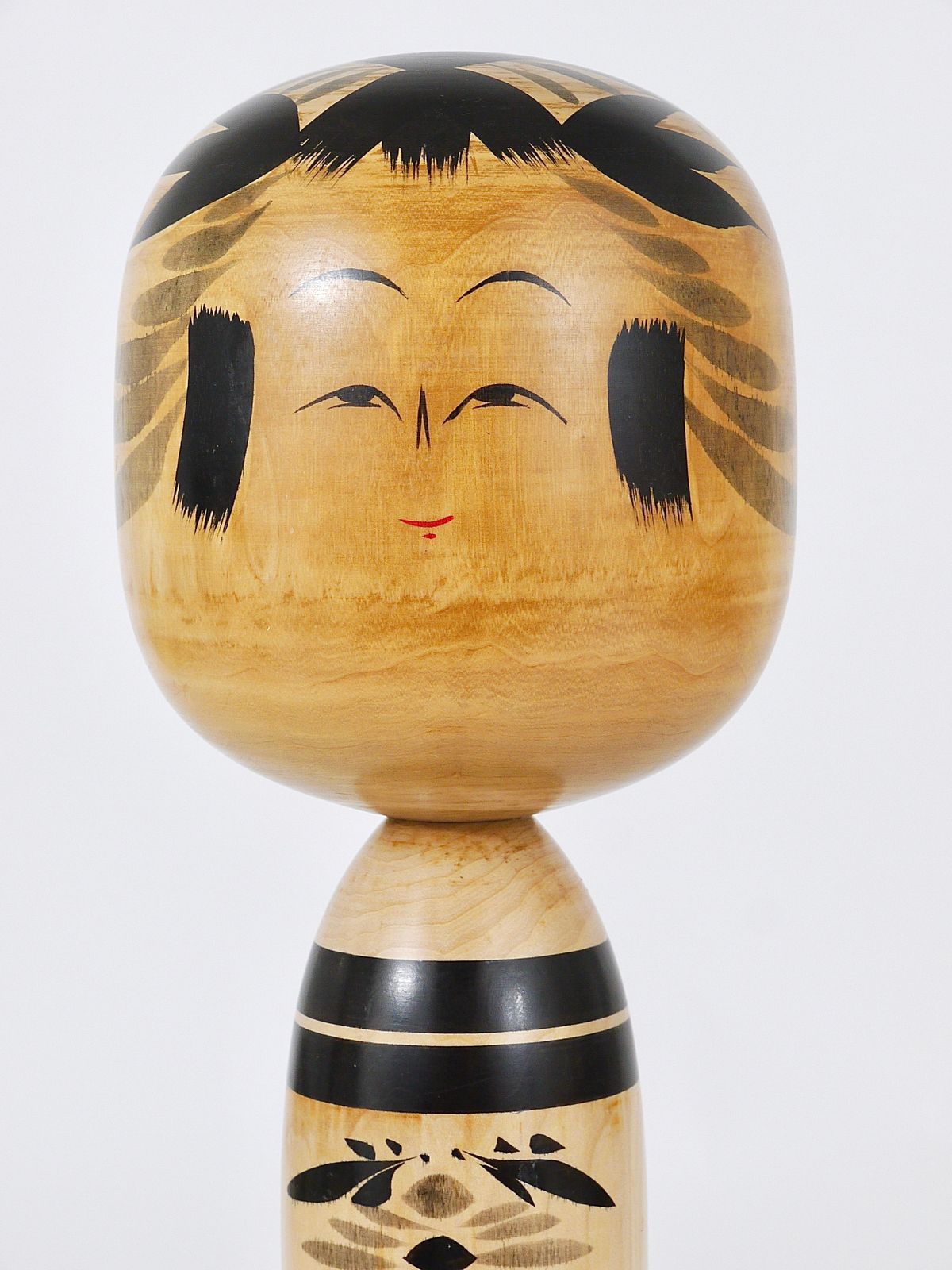 Decorative Togatta Kokeshi Doll Sculpture From Northern Japan, Hand Painted photo Home Decor