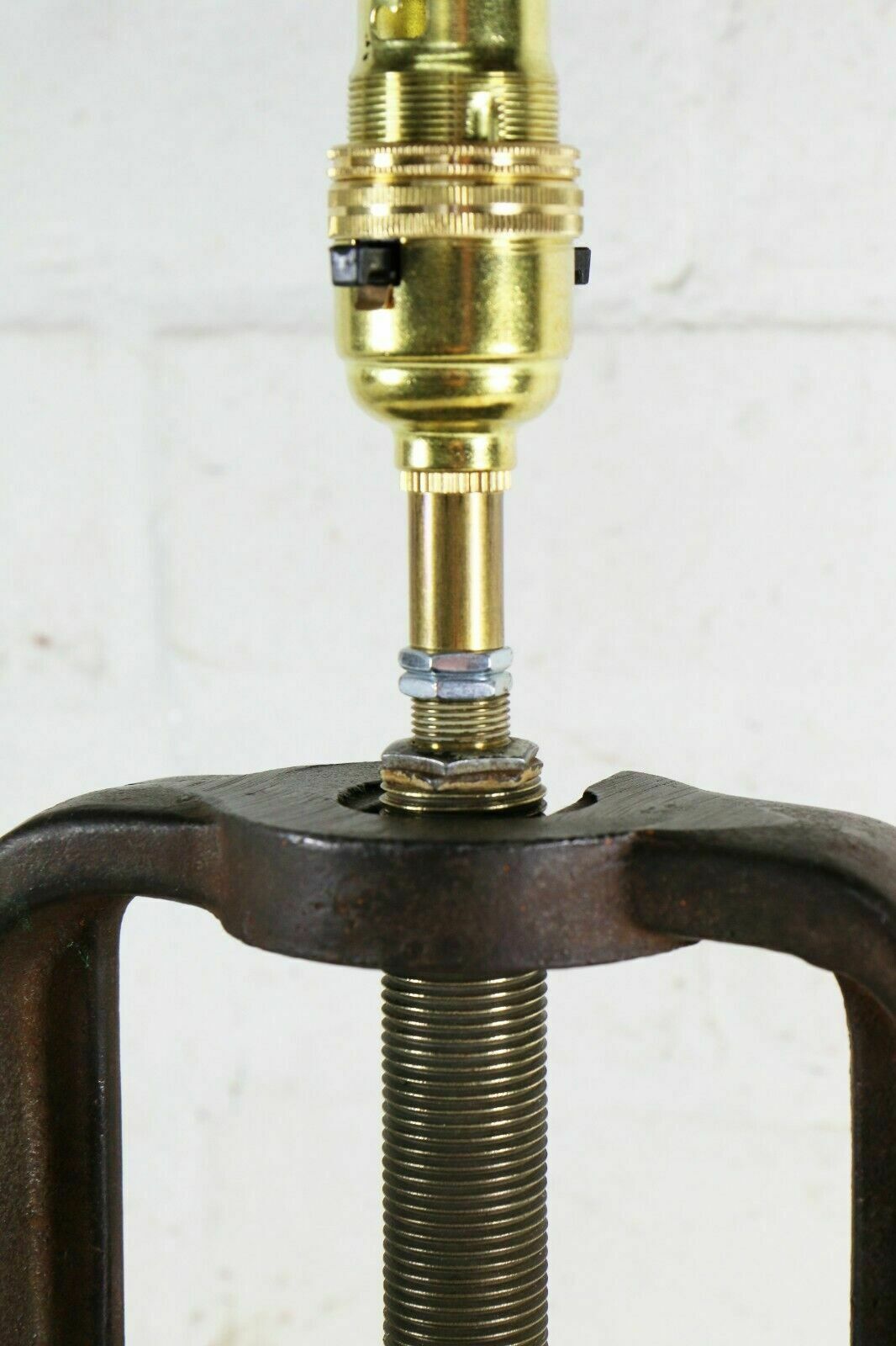 photo for sale Steampunk Desk Lamp Table Lamp Vintage Industrial Pump Room Parts Brass & Iron