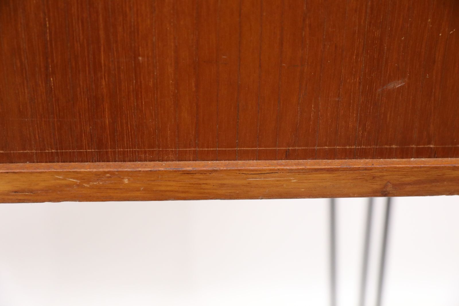 1960s Teak Cupboard With Metal Shelving Sliding Tambour Doors Free Uk Delivery photo buy
