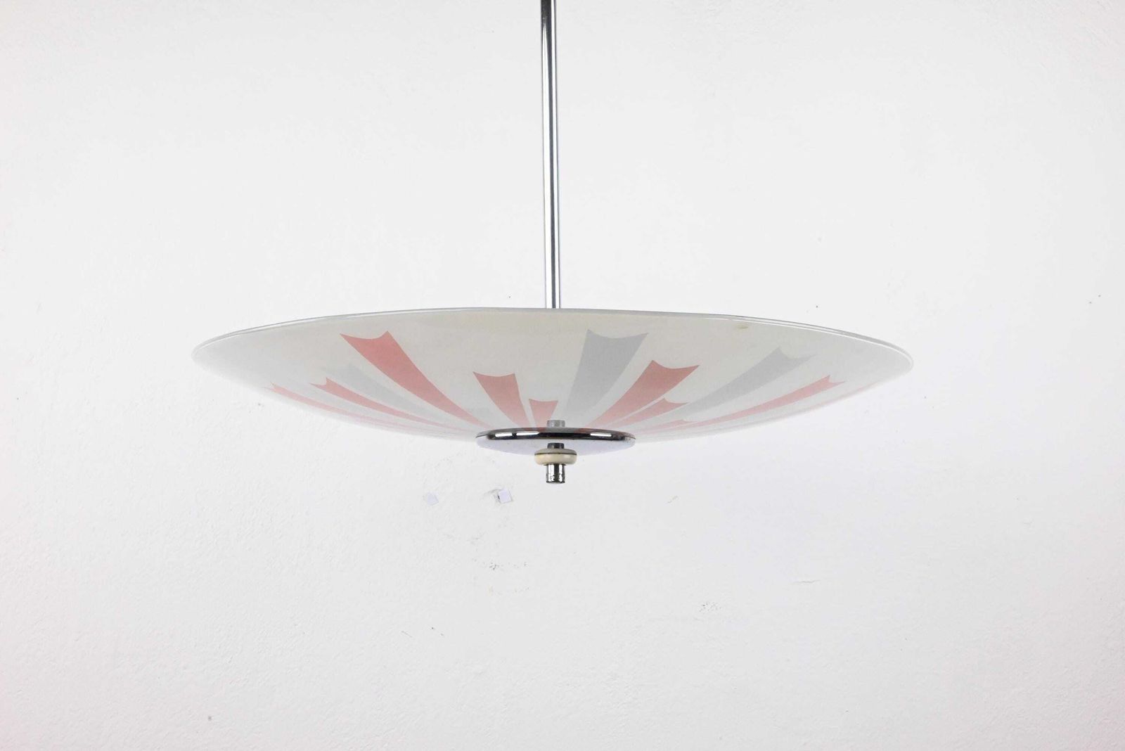 Round Glass Ceiling Light, Ceiling Lamp, Atomic Lighting, Mid Century Lighting, Mid Century Lamp, Mid Century Modern. Mid Century