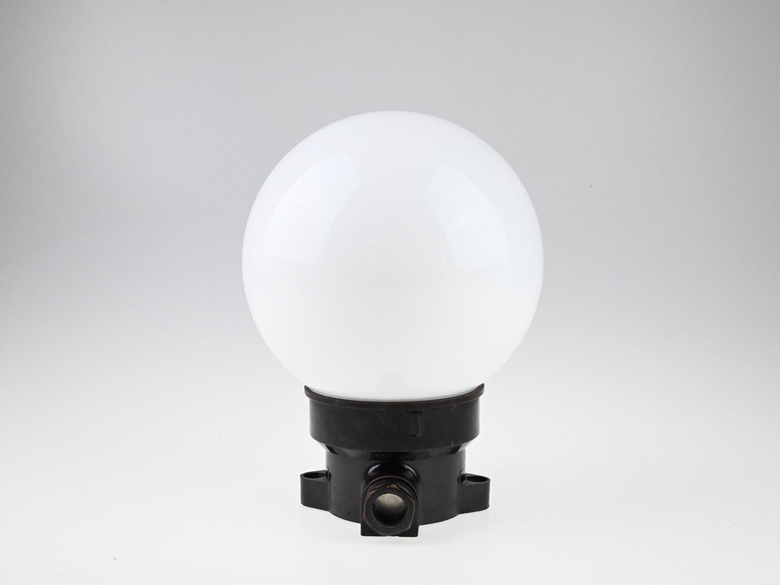 Bauhaus Bakelite Lamp, Bauhaus Lamp, Globe Lamp, Glass Globe Lamp, Wall Lamp, Wall Light, Mid Century Lamp, Vintage Light, Vintage Lighting photo for sale
