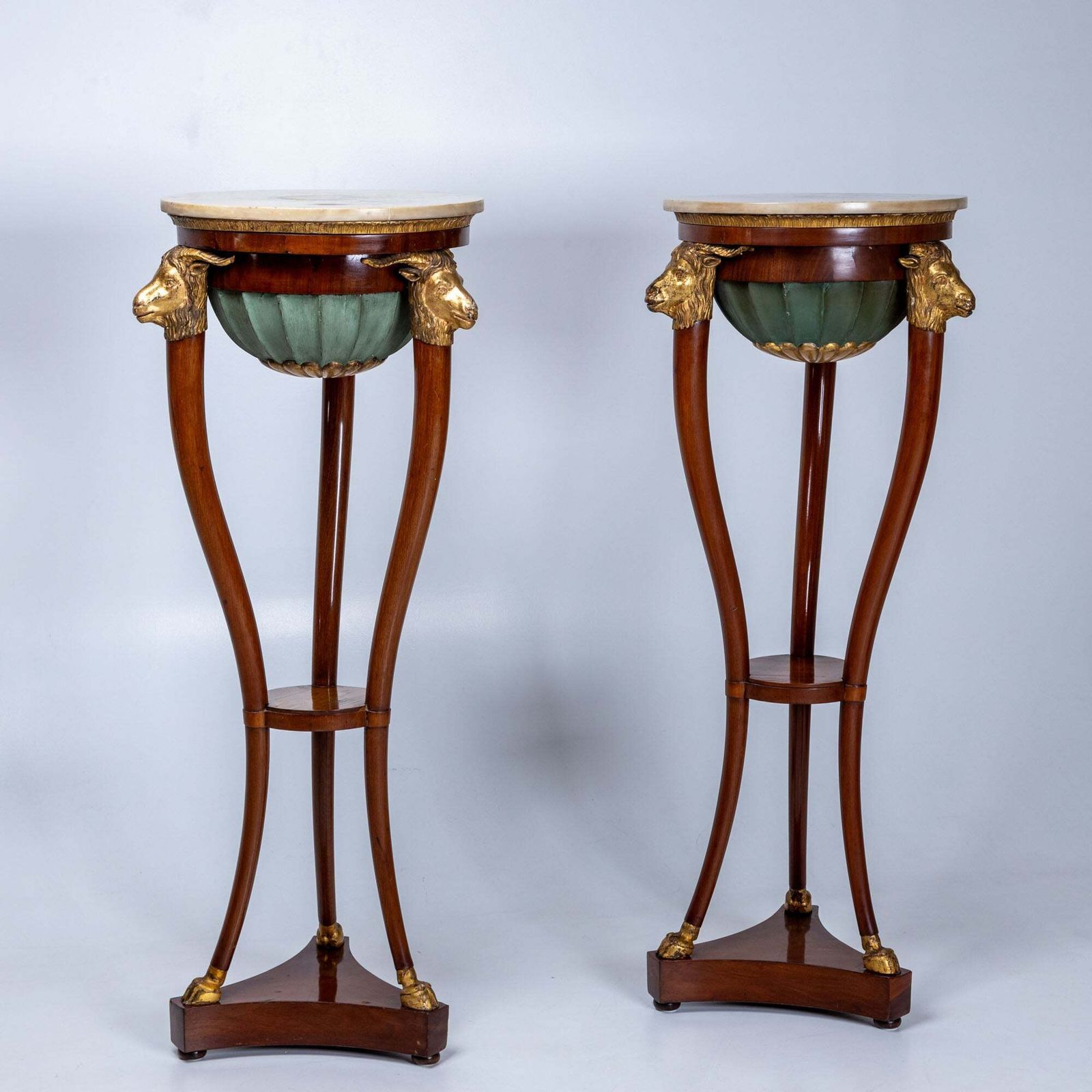 Pair Of Large Italian Torchieres, Probably From Naples, Early 19th Century