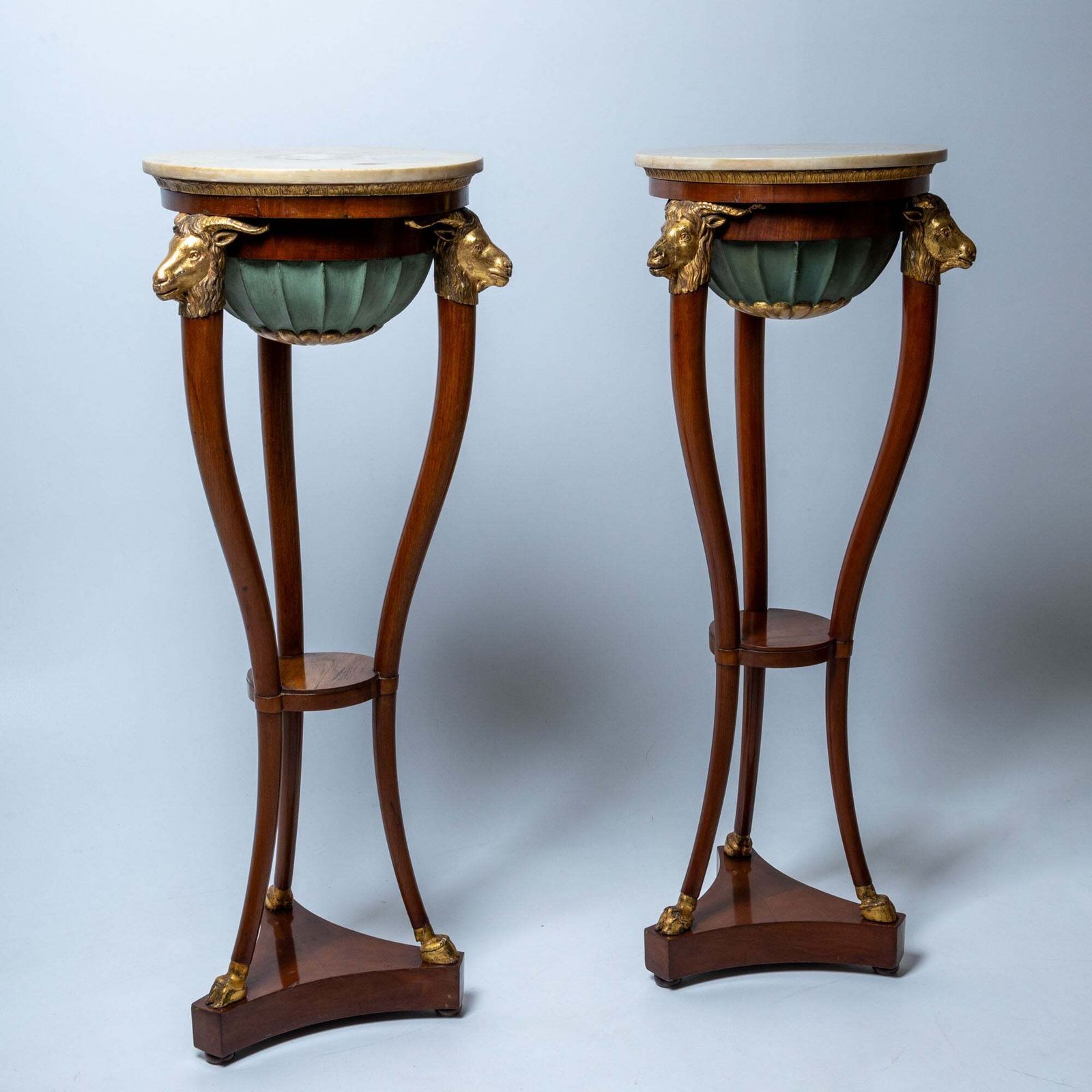 Pair Of Large Italian Torchieres, Probably From Naples, Early 19th Century photo for sale