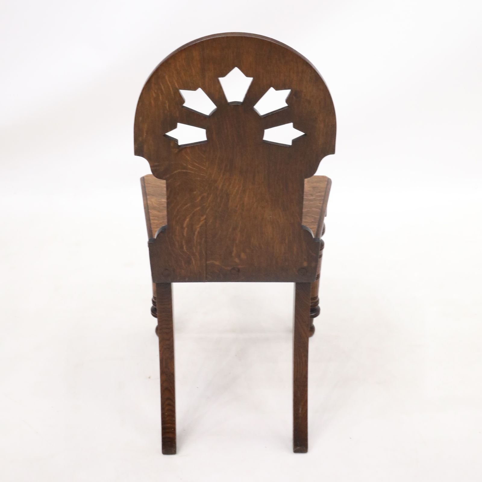 photo vintage Carved Antique William IV Hall/Bedroom Chair Quartersawn Oak Free Delivery