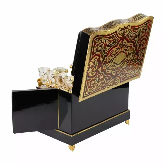 A Liquor Bar In A Splendid 19th Century Napoleon III Boulle Style. photo Home Decor