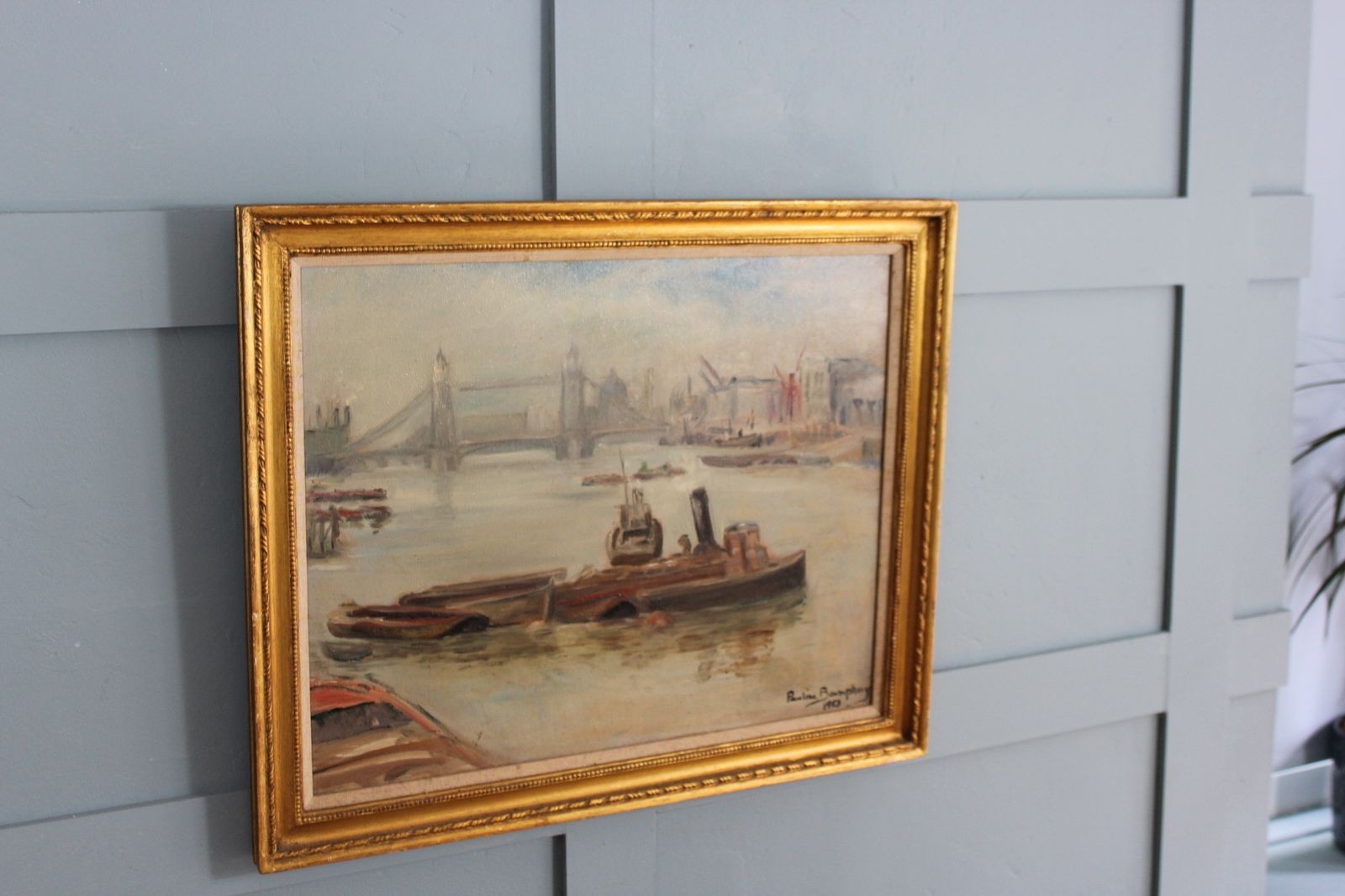 Pauline Boumphrey Tug Boats On The River Thames London Painting photo Art