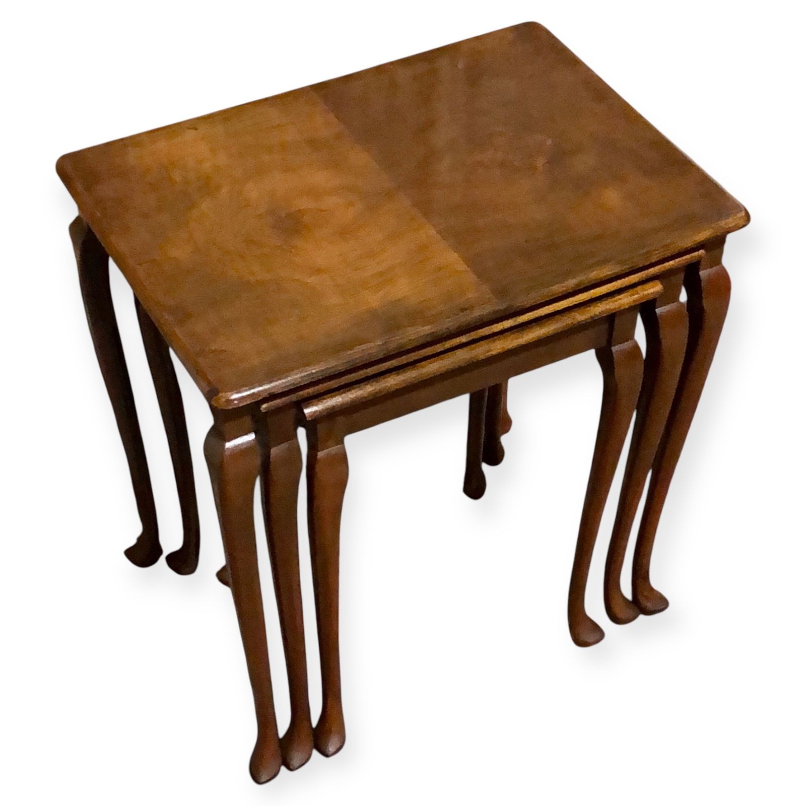 Handsome Nest Of Vintage Walnut Coffee Tables photo Furniture