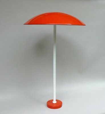 Orange And White Mushroom Outdoor Garden Lamps From Bega, 1950s, Set Of 2 photo furniture