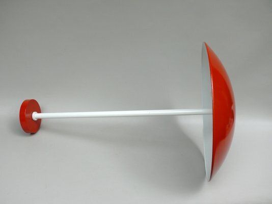 Garden Lighting Orange And White Mushroom Outdoor Garden Lamps From Bega, 1950s, Set Of 2 photo