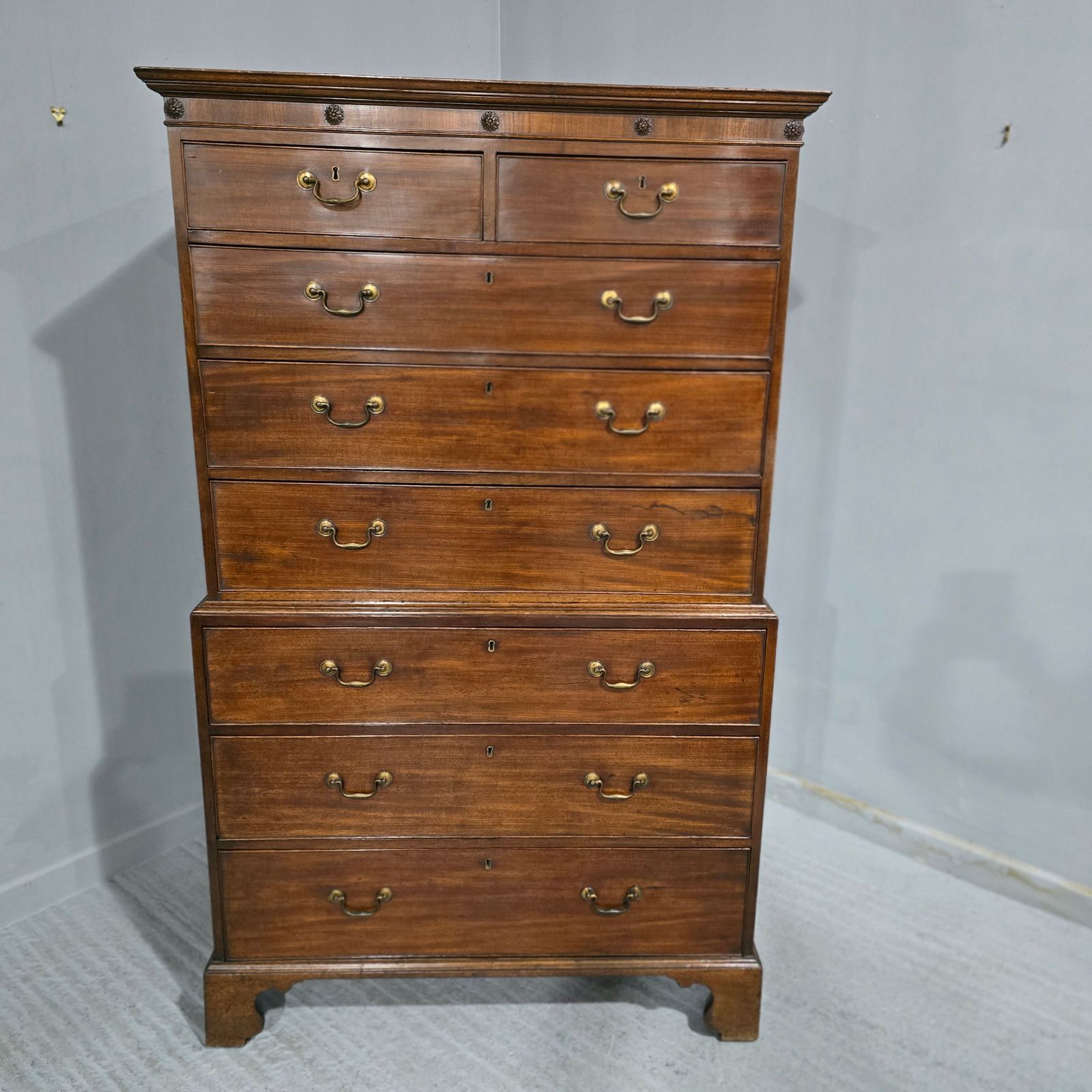 Top Quality Georgian Mahogany Chest On Chest Of Drawers photo furniture