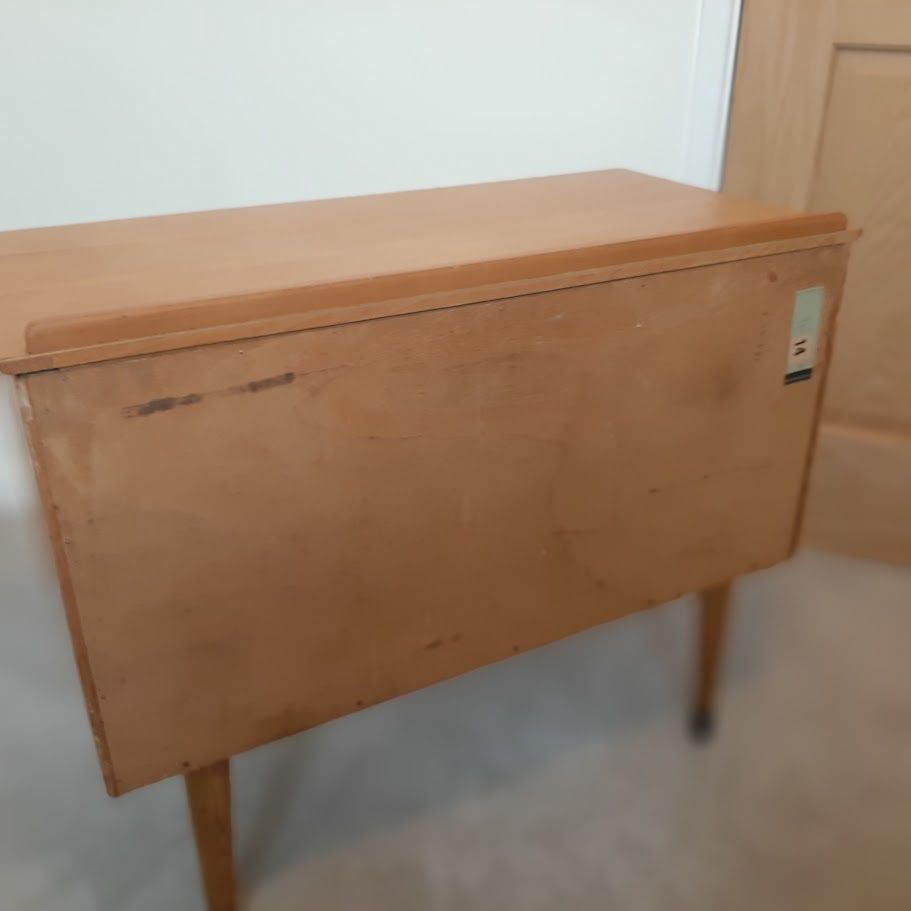 Mid Century Chest Of Drawers With Tapered Legs And Added Geometric Design. photo buy